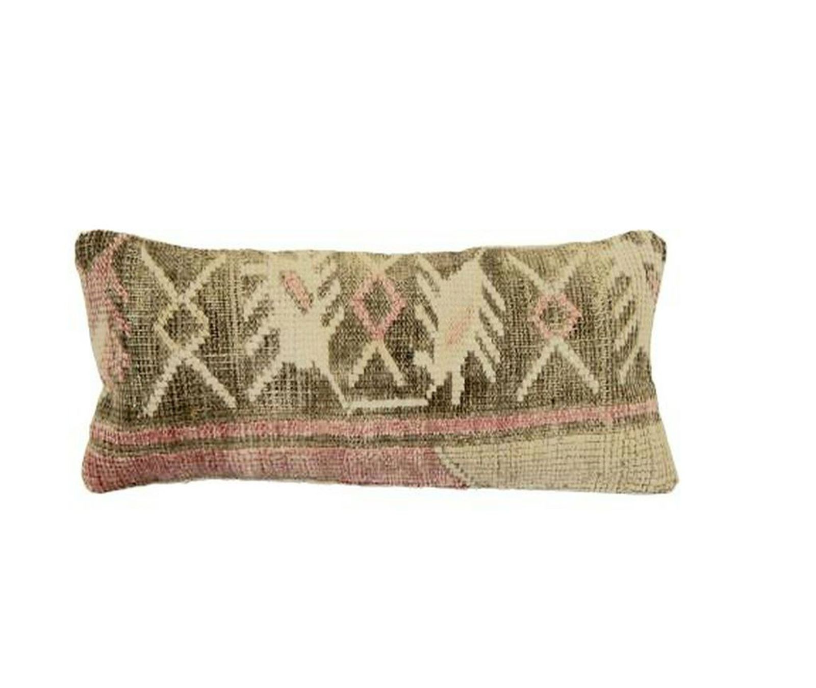 Wholesale Vintage Turkish Oushak Rug Pillow Cover, Handmade Brown