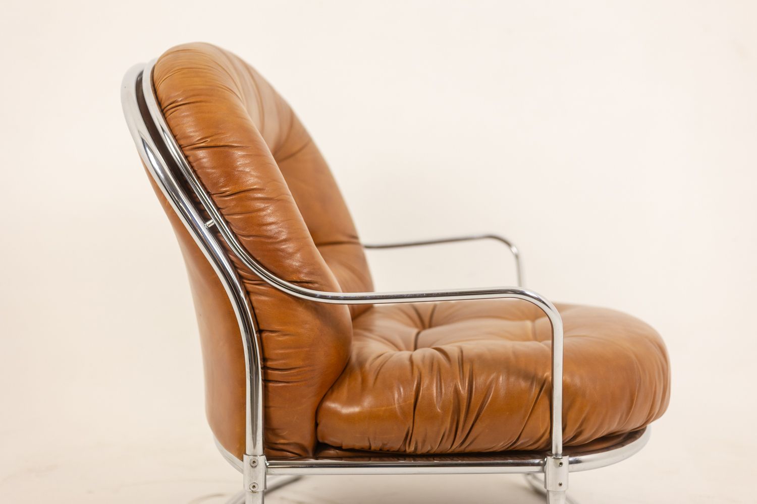 Carlo Di Carli. Leather And Metal Armchair. 1970s. photo buy