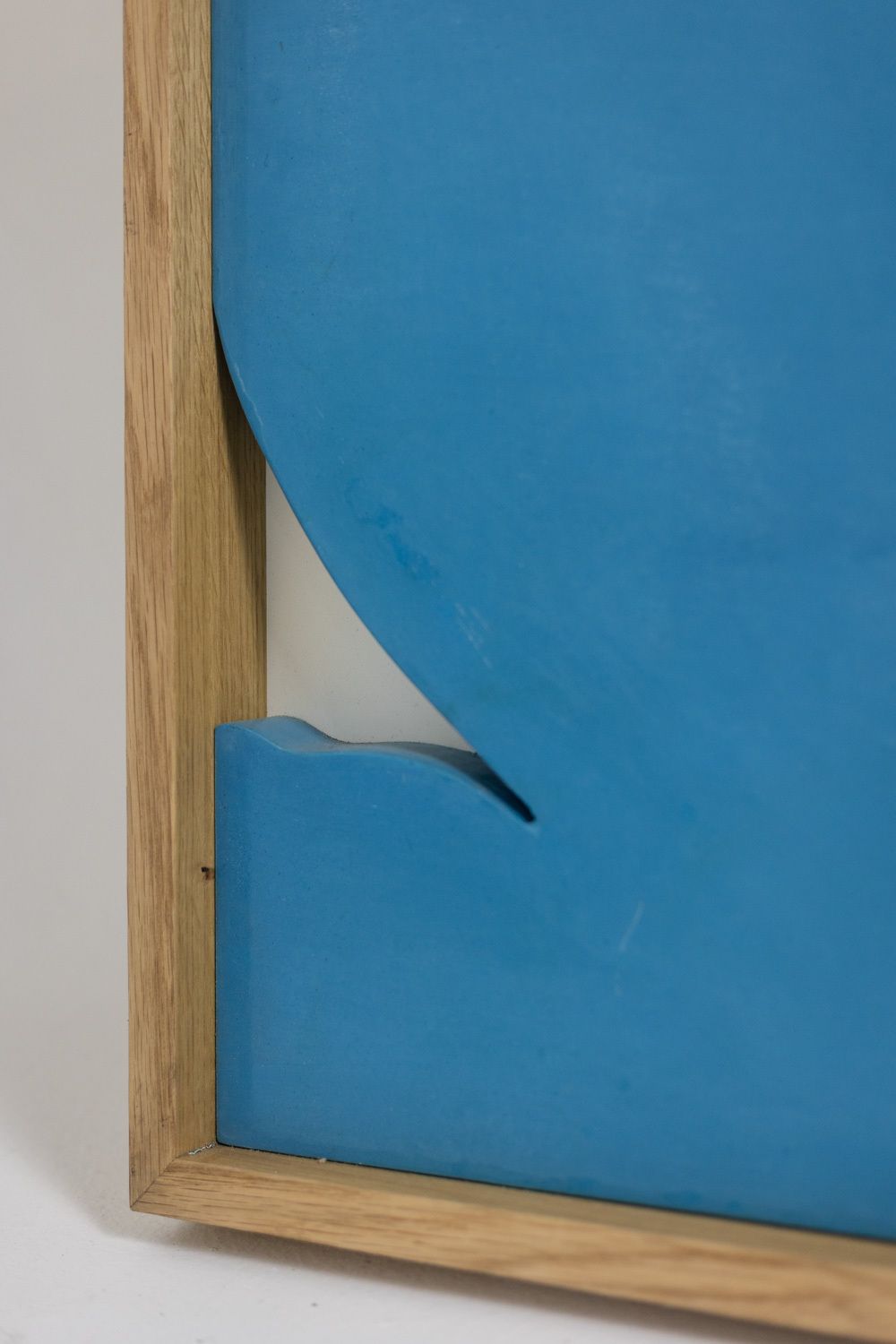 Blue Lacquered Wood Bas Relief. Contemporary Work By A French Artist. photo buy