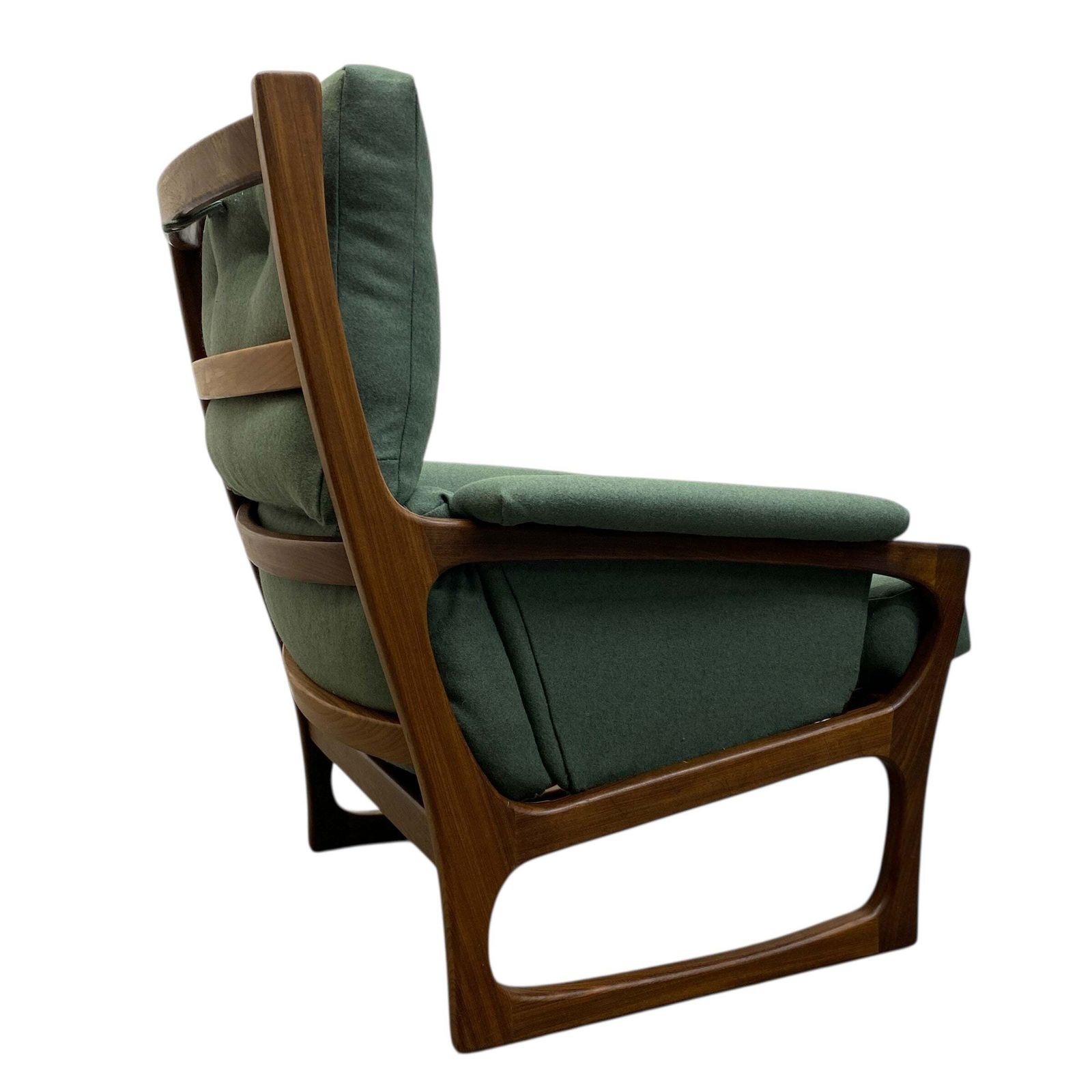 Midcentury Lounge Chair Green Danish Fully Refurbished photo 1140.0