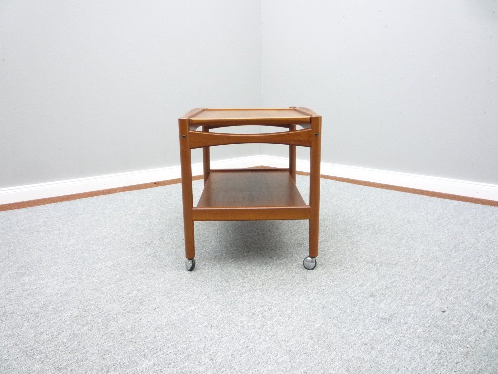 Danish Teak Bar Cart By Poul Hundevad, 1960s photo Furniture