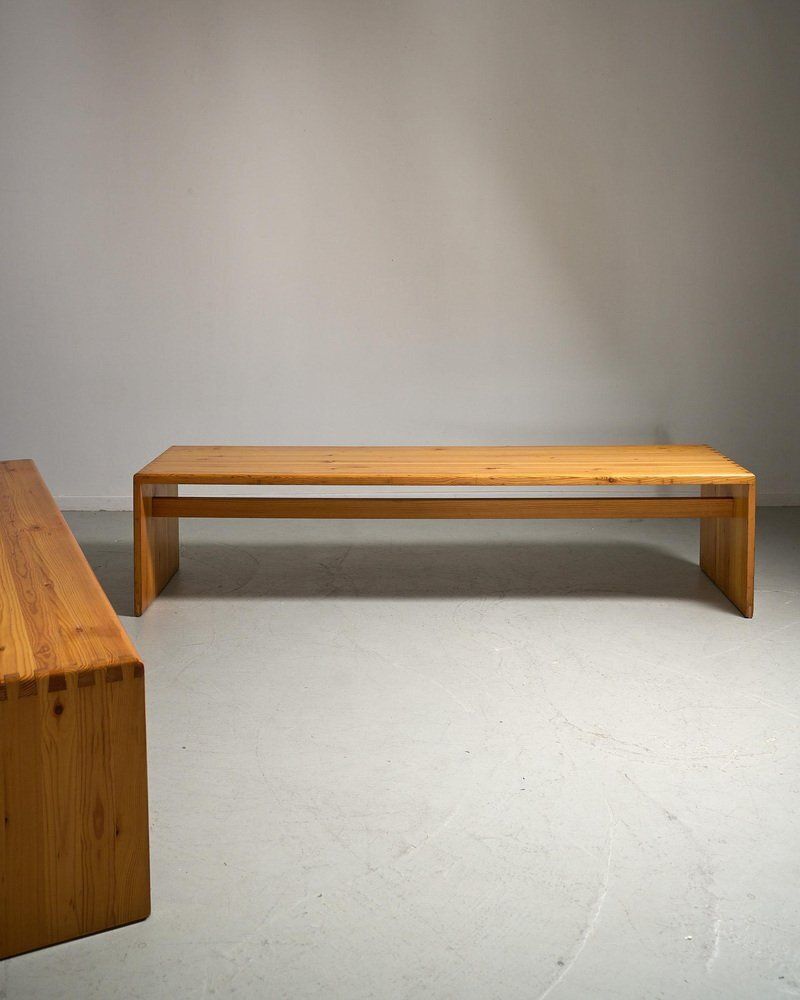 Pine Wood Benches, 1970s, Set Of 2 photo 3641.0