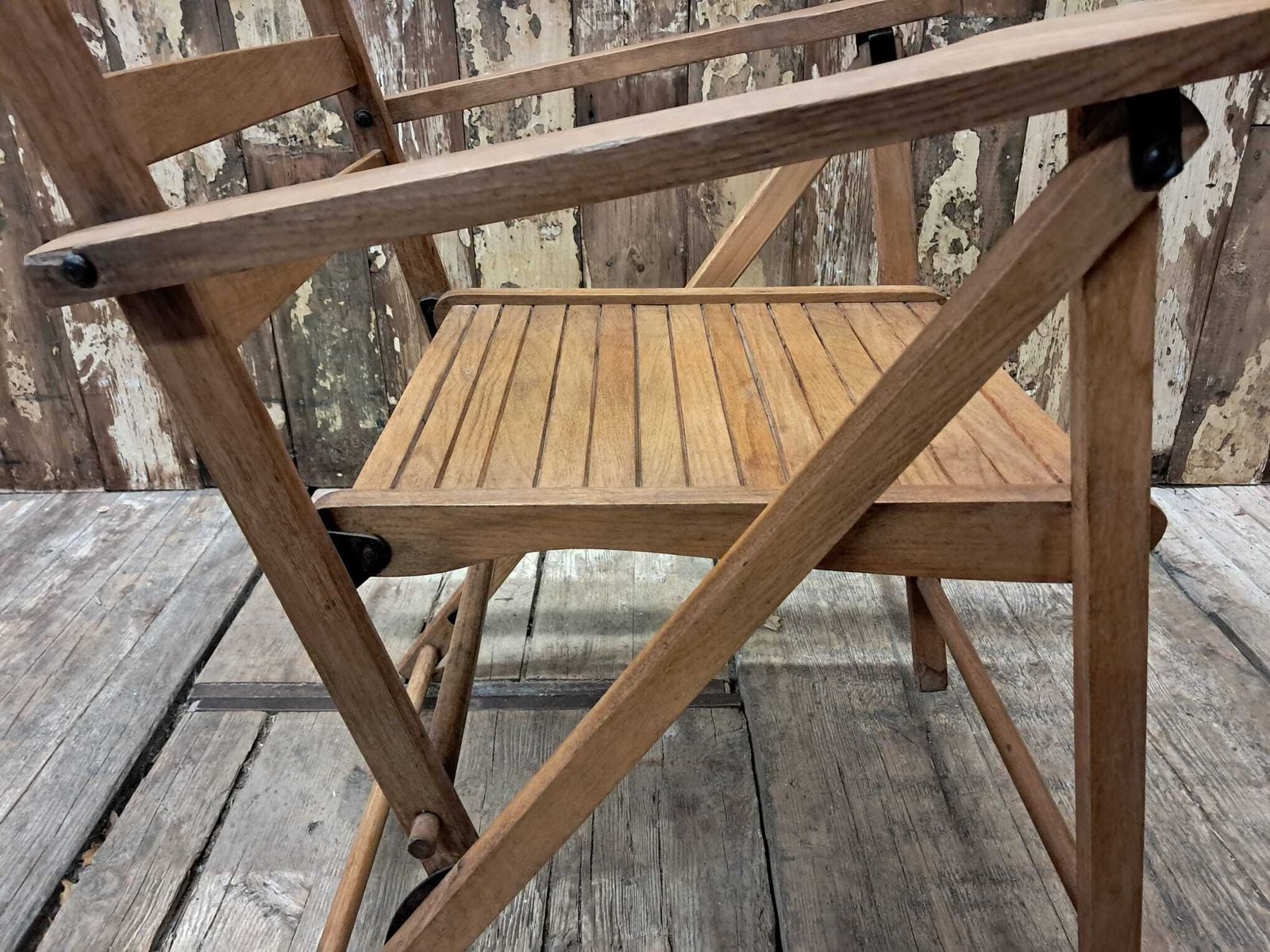 Wooden Folding Chair photo vintage
