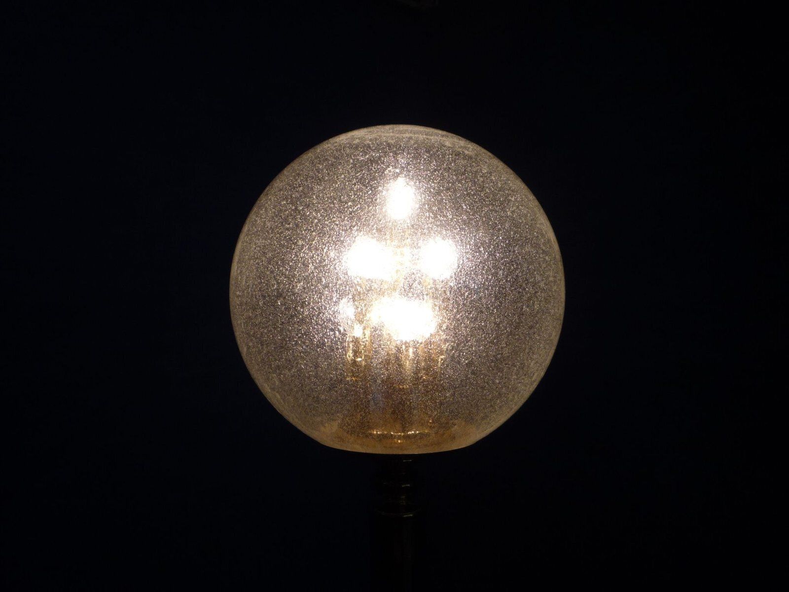 Floor Lamp In Brass And Glass By Leclair & Schäfer, 1960s photo Lighting