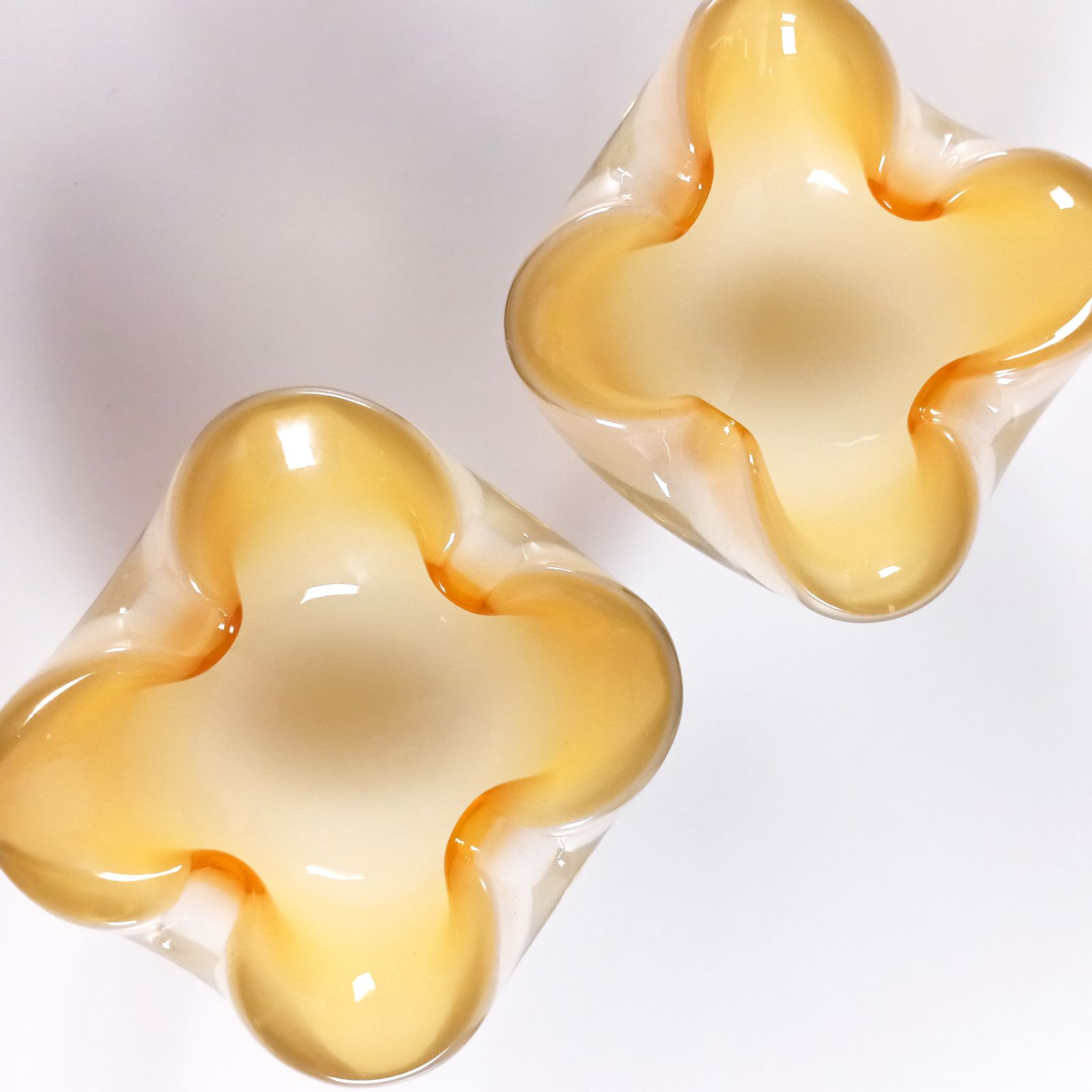Pair Of Murano Sommerso Glass Bowls, Italy, 1950s photo for sale