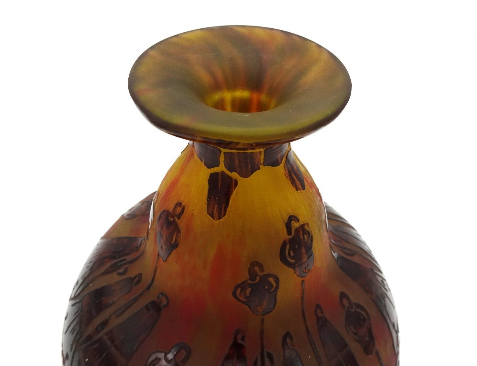 Le Verre Francais Vase In Glass By Charles Schneider, 1920s photo furniture