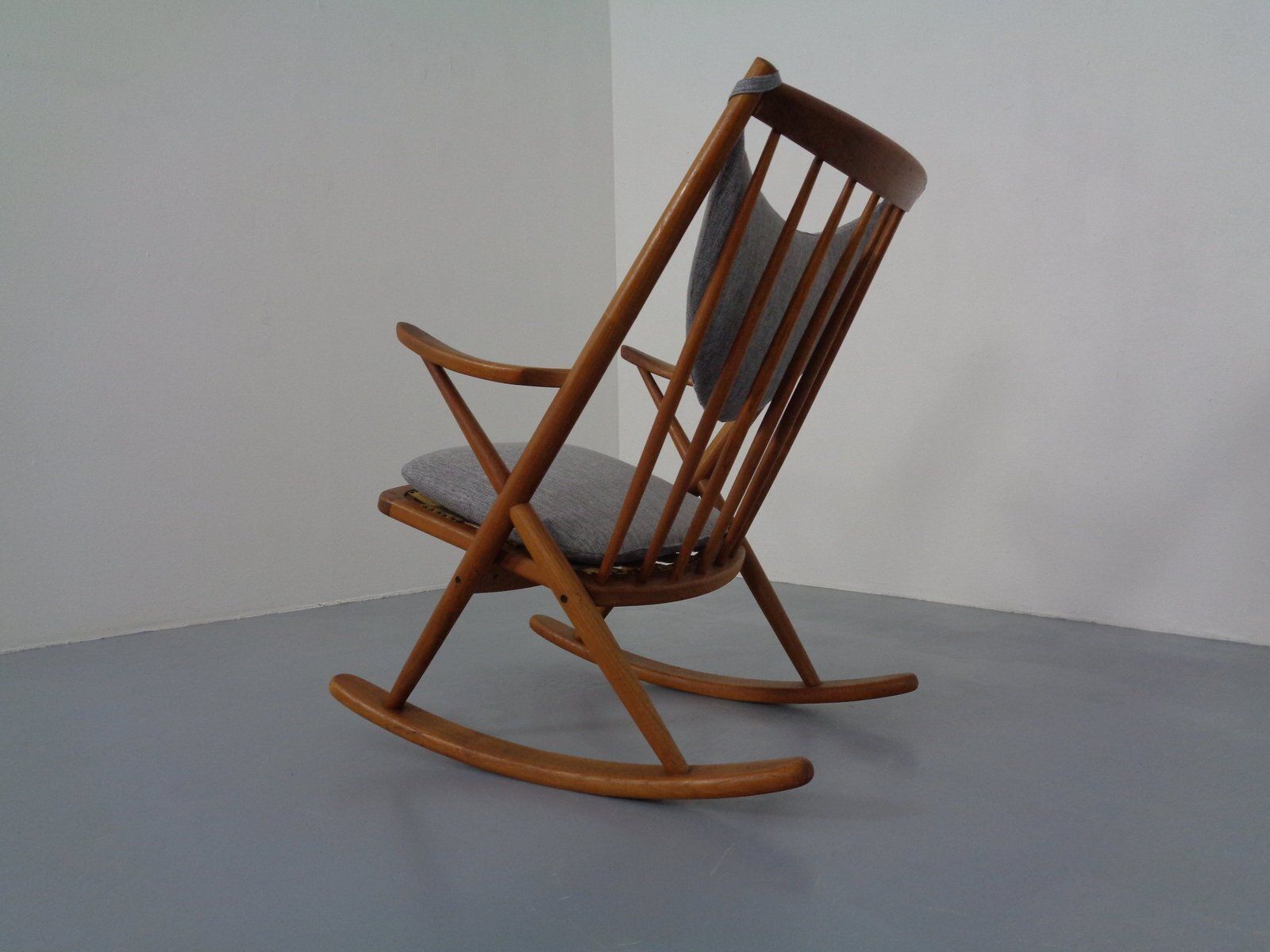 Teak Rocking Chair By Frank Reenskaug For Bramin, Denmark, 1960s photo vinterior