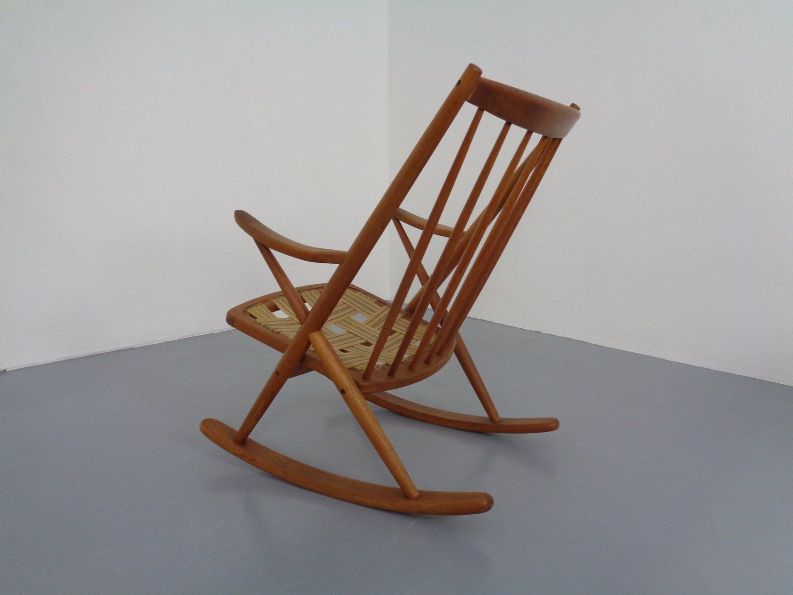 1084.0 Teak Rocking Chair By Frank Reenskaug For Bramin, Denmark, 1960s photo