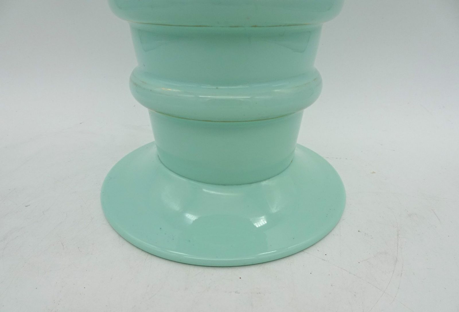 photo furniture Art Deco Green Jadeite Art Glass Vase, 1920s