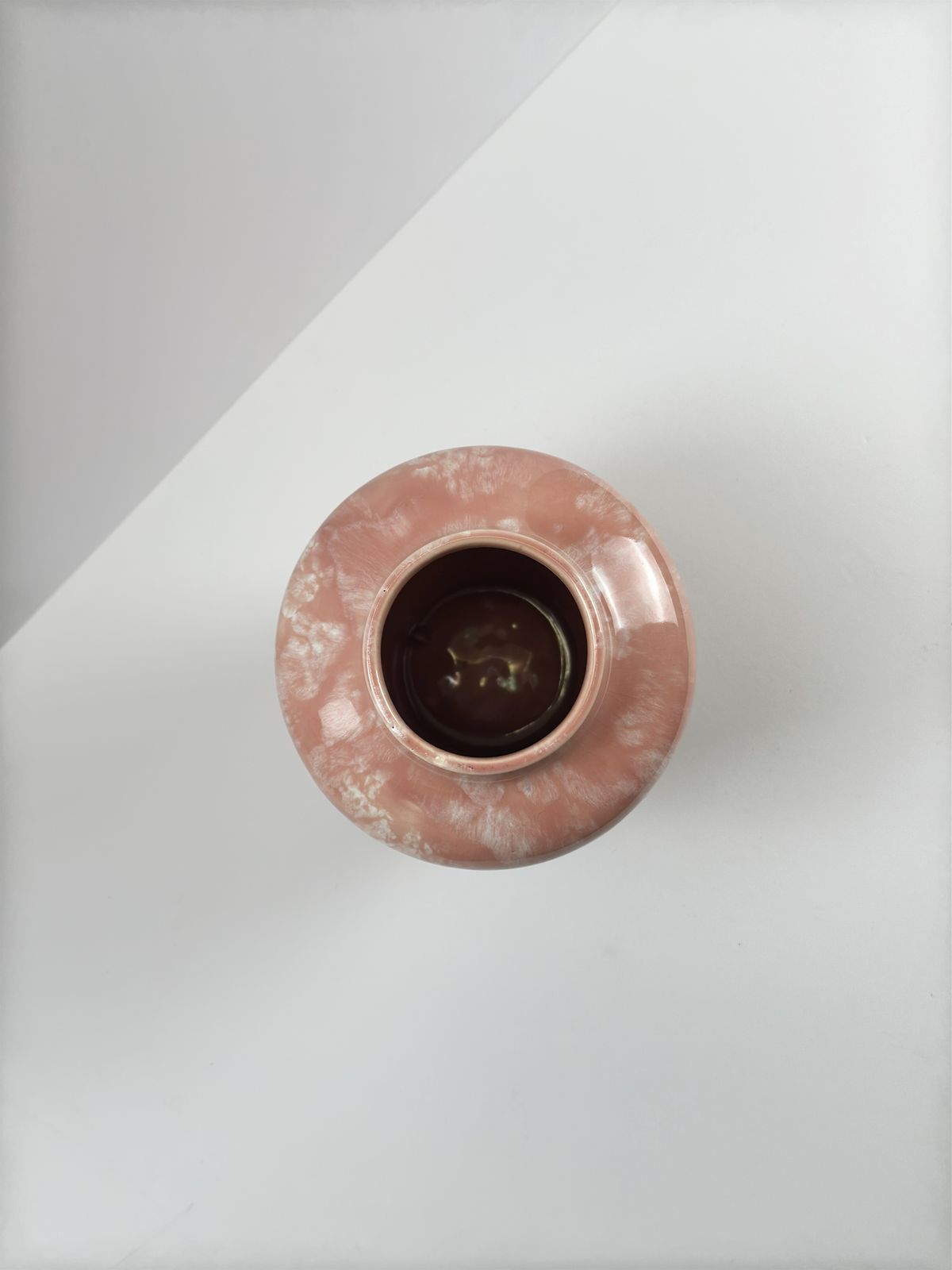 photo furniture 1920s Minton Hollins Astra Ware Rose Pink Drip Glaze Ceramic Vase