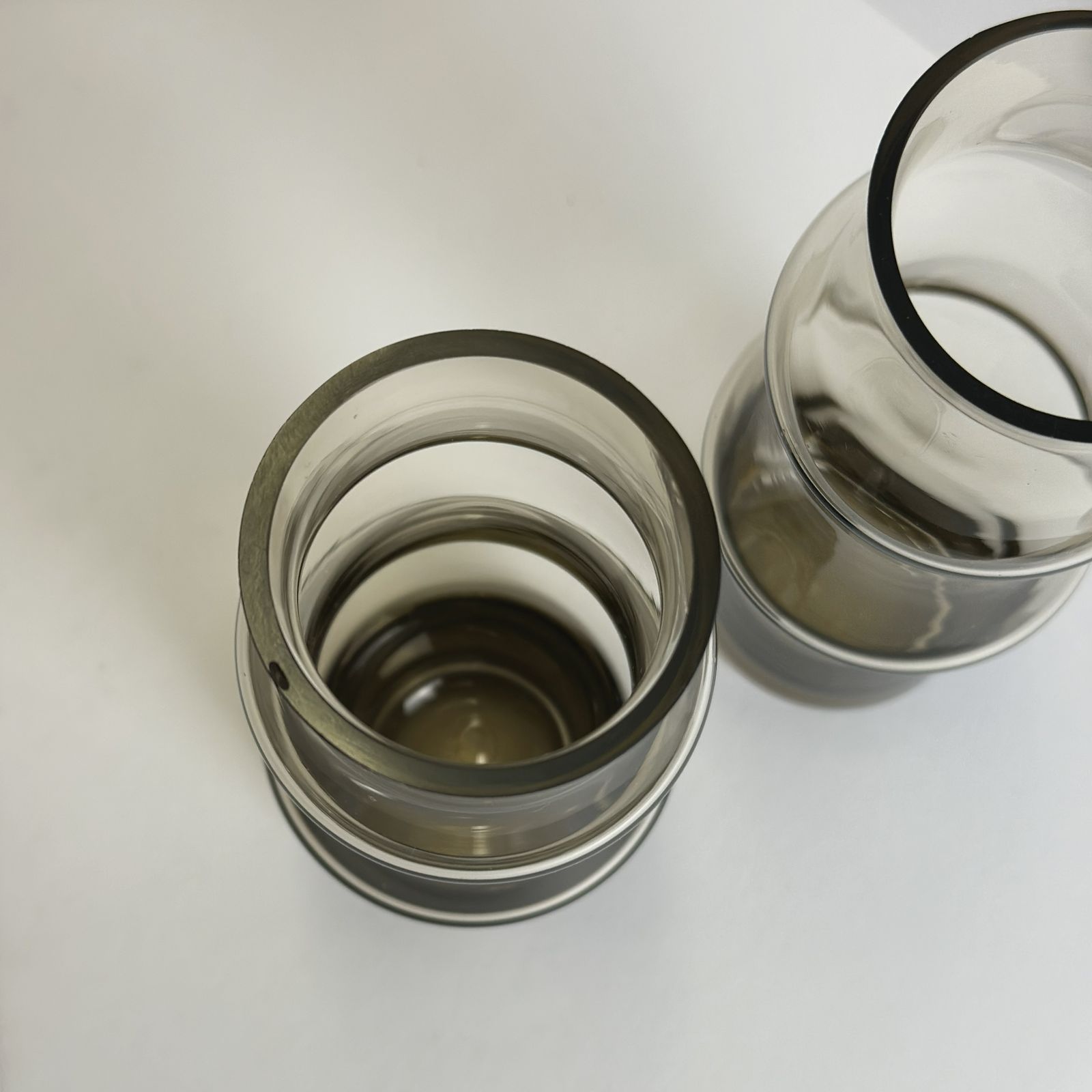 Pair Of Vintage Smoked Glass Vases, Eastern Europe, 1960s photo furniture