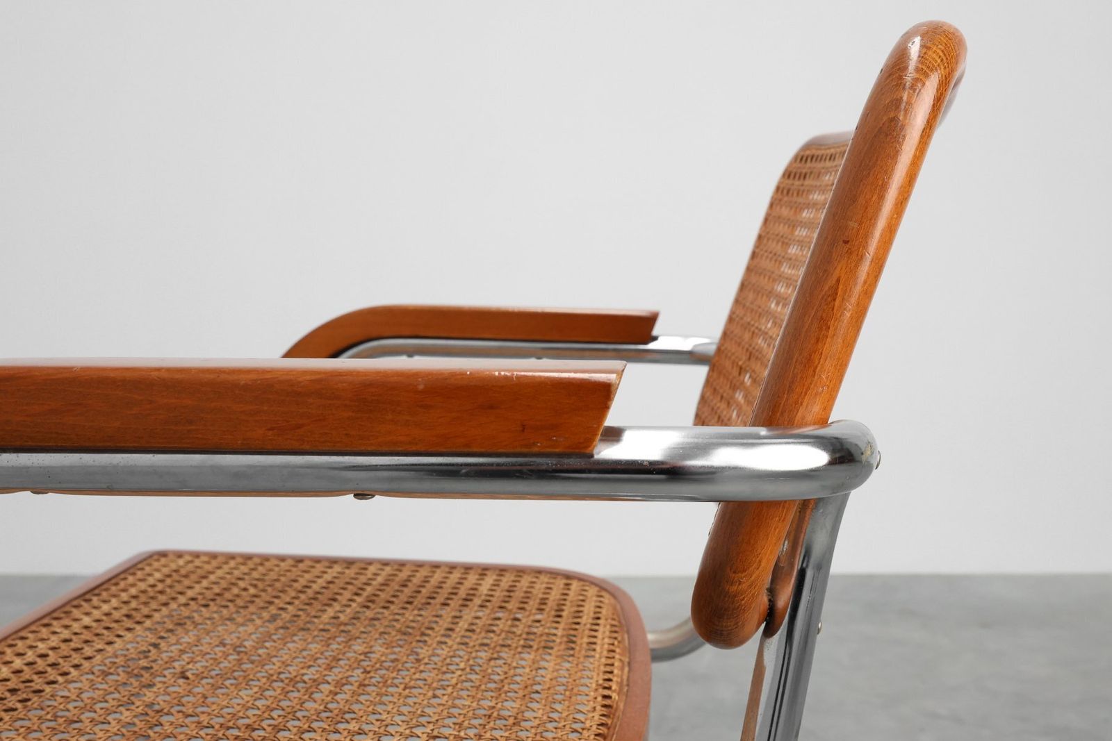Bauhaus Armchair In Tubular Steel, Wood And Rattan, 1920 photo buy