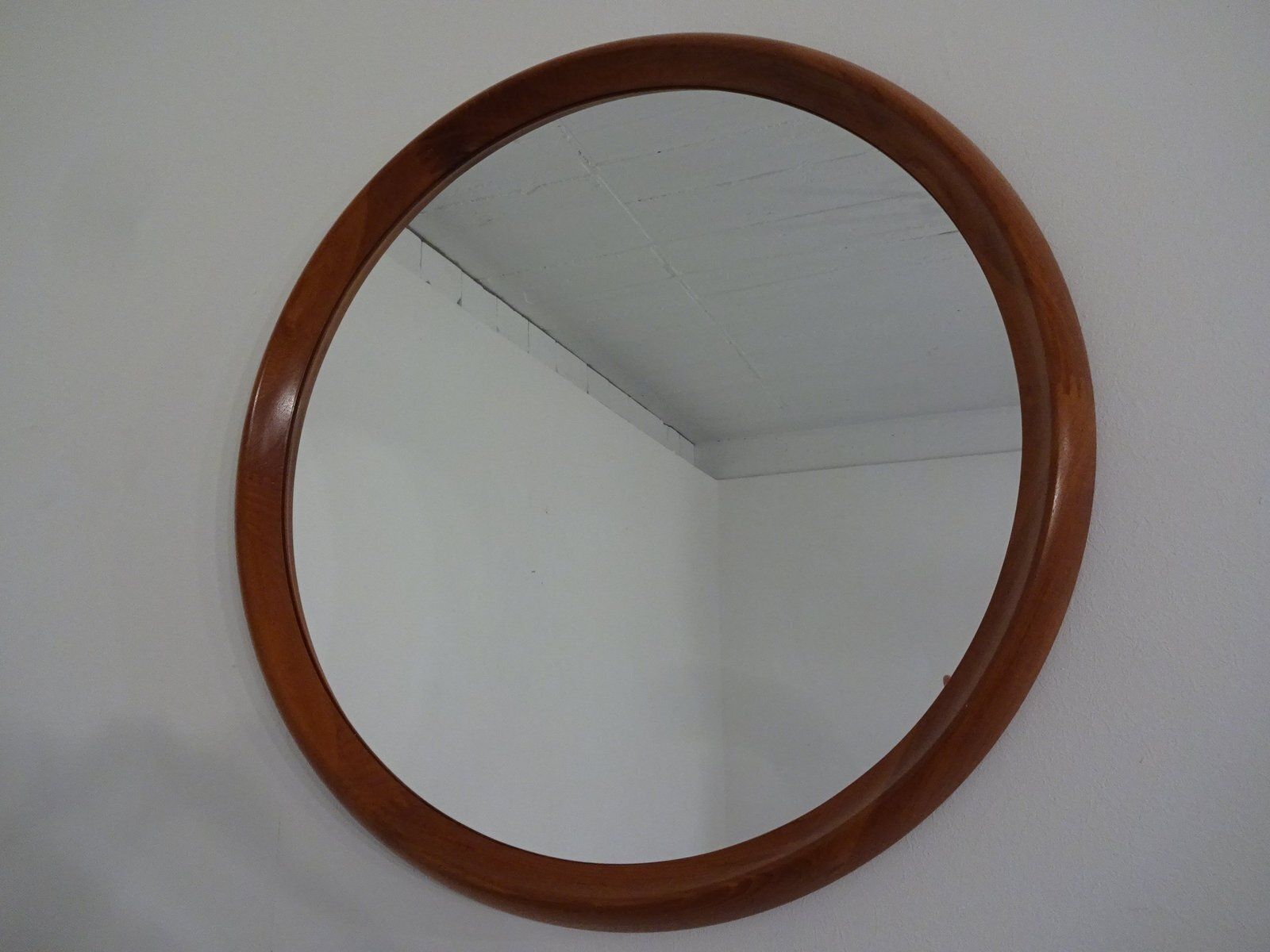 Large Teak Mirror By Bernhard Pedersen For Viby J. Møbelfabrik, Denmark, 1960s photo vinterior