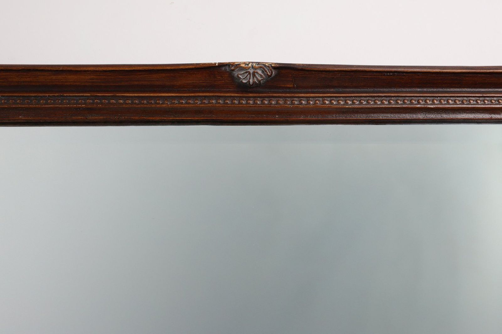 Antique Facet Cut Mirror With Carved Wood Frame, France, 1850s photo vinterior