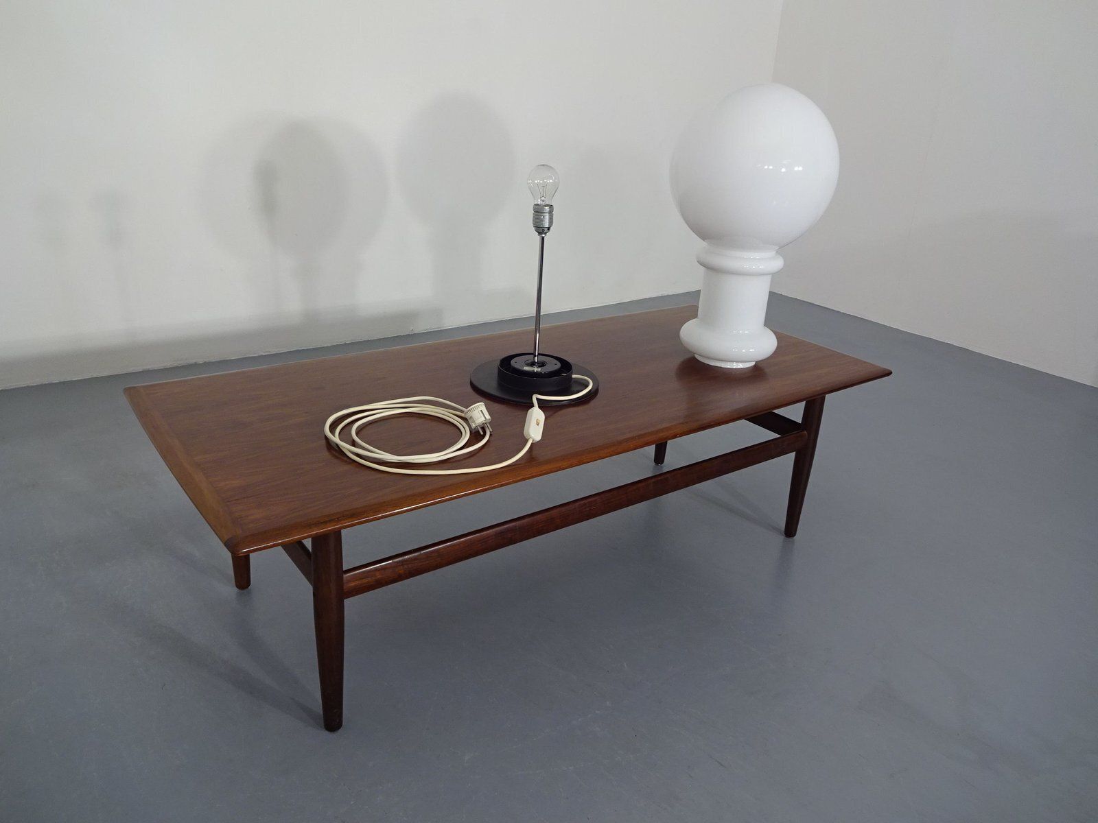 photo for sale Opal Glass Floor Lamp From Glashütte Limburg, Germany, 1960s