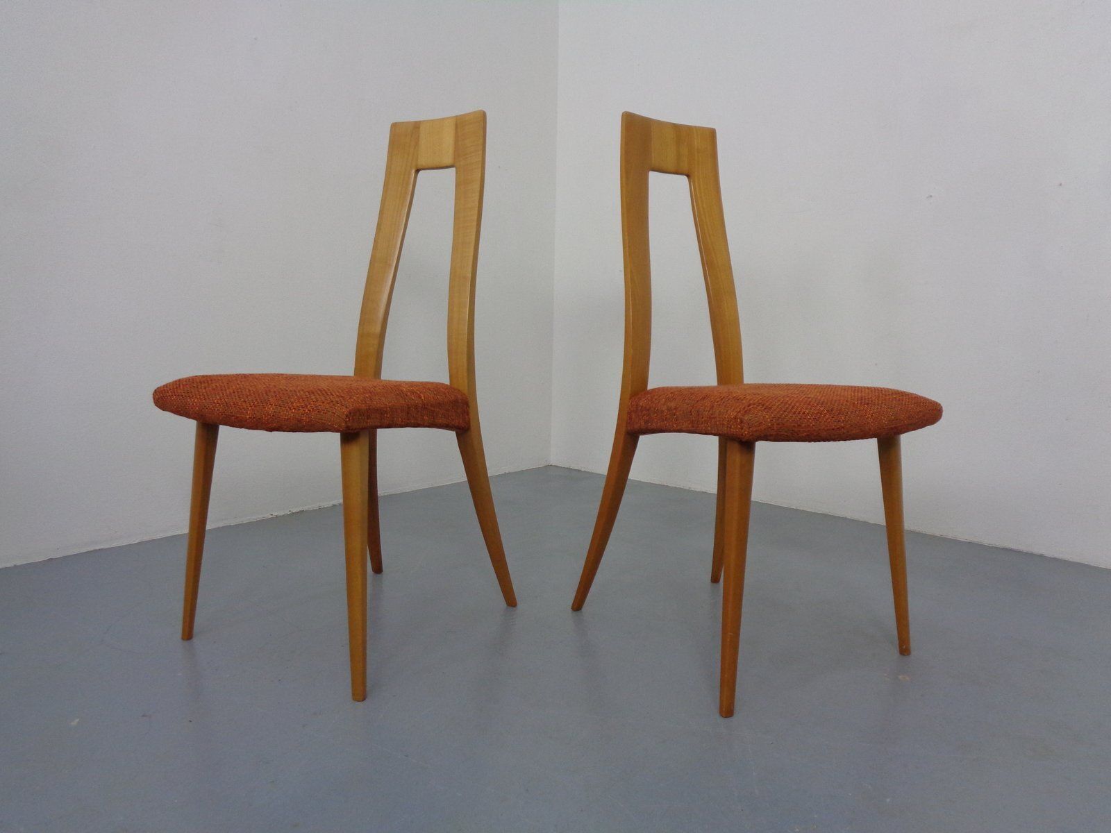 Cherry Wood Chairs From Ernst Martin Dettinger, Germany, 1960s, Set Of 2 photo furniture