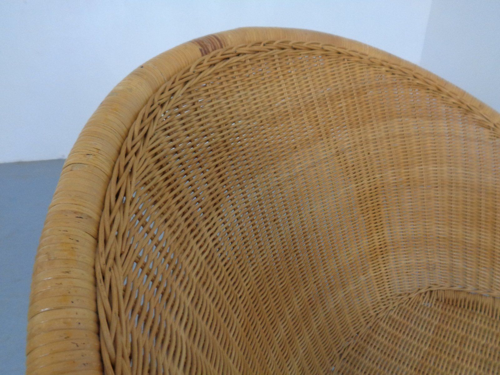 photo vintage Mid Century Modern Wicker Chair By Paul Mccobb, USA, 1950s