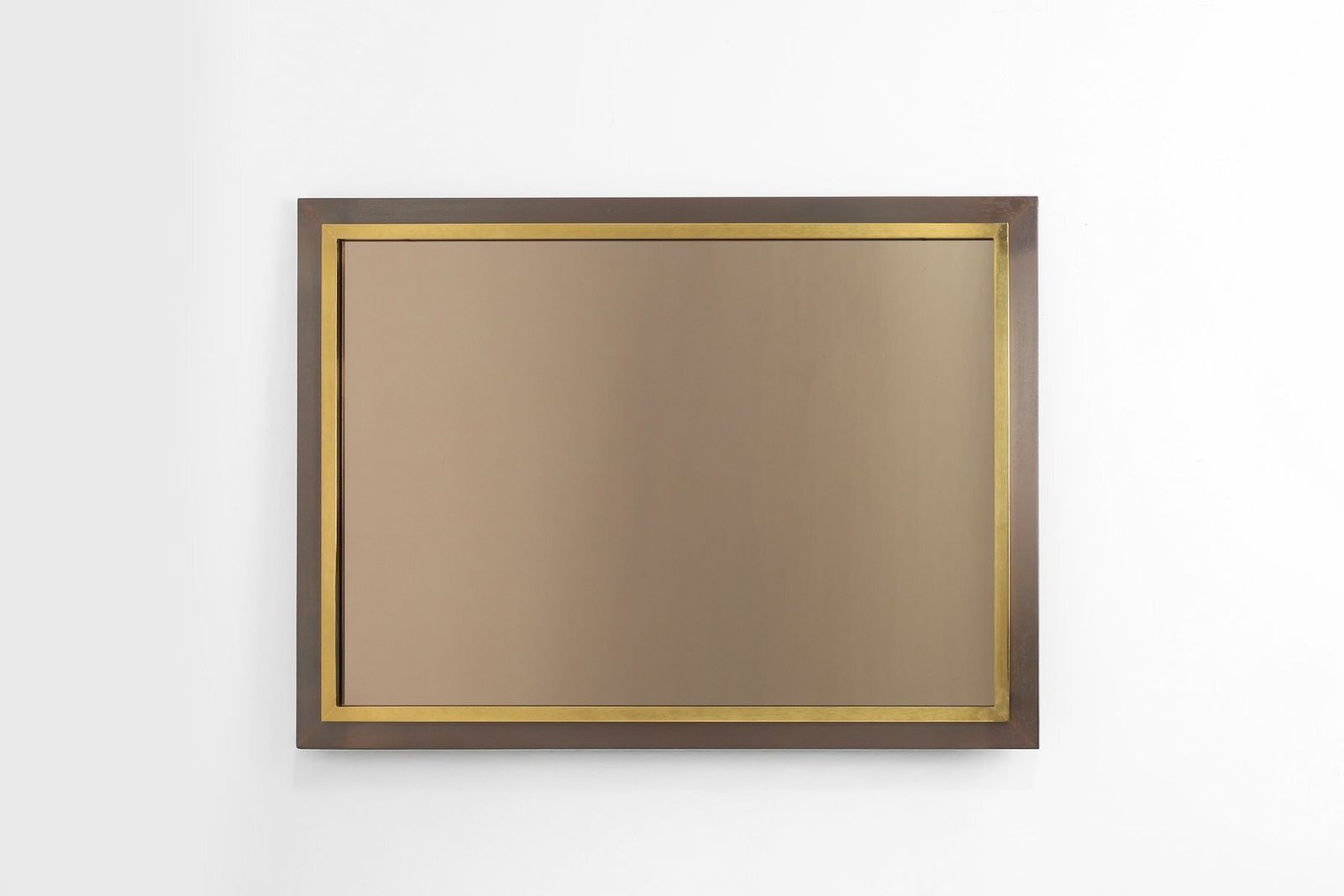 Mid Century Belgian Mirror In Copper And Fumé Glass From Belgo Chrome, 1980s photo Home Decor