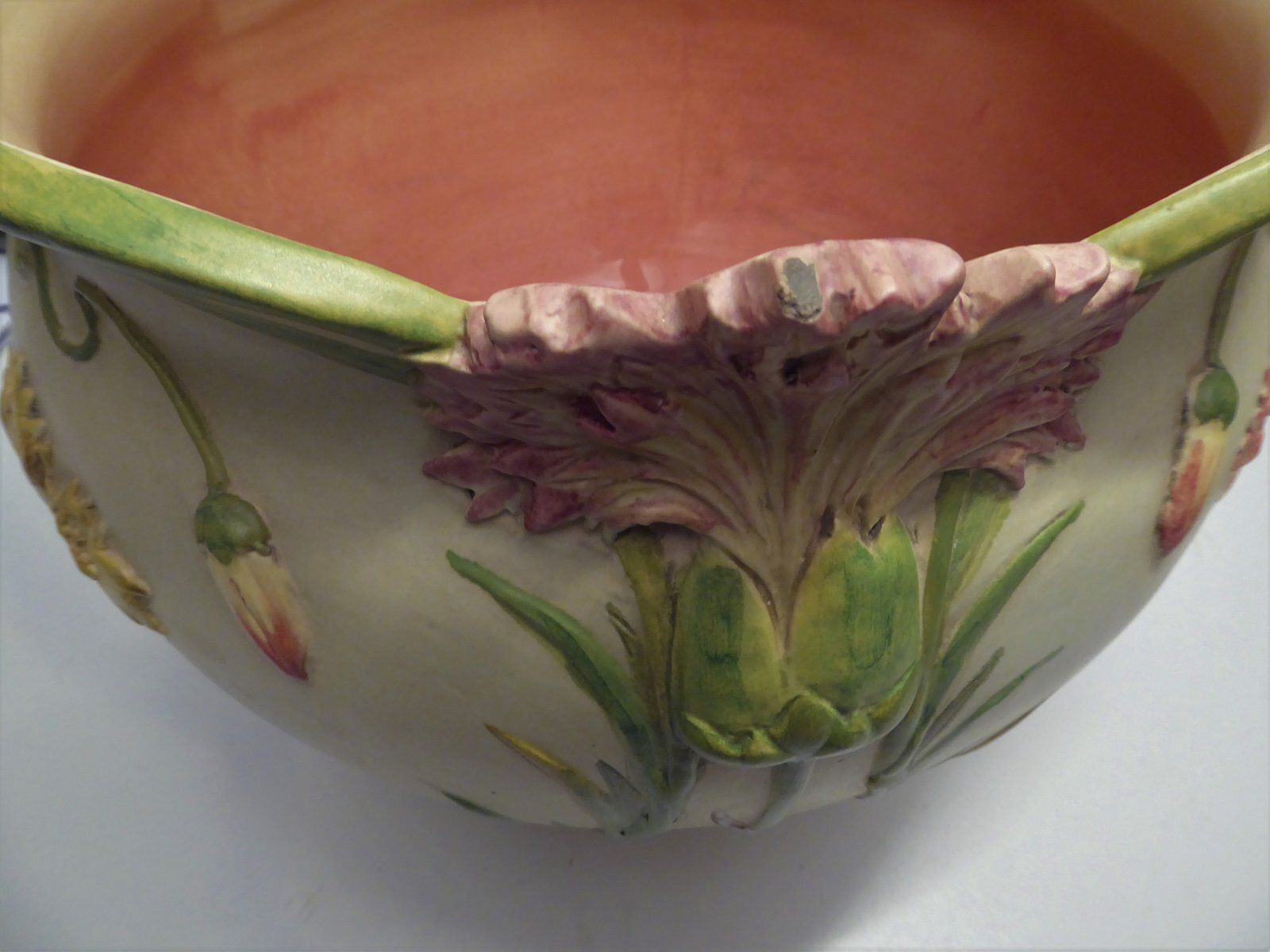 photo furniture Art Nouveau Cachepot Sur Colonne Planter On Display By Jean Massier For Vallauris, Set Of 2