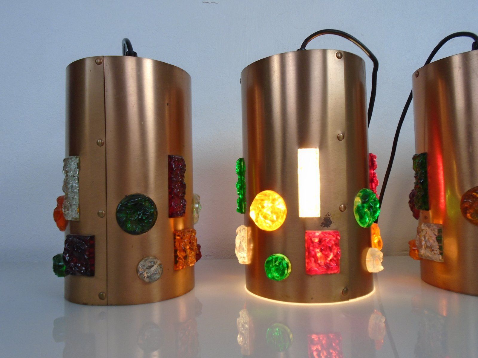 Copper Ceiling Lamp, Germany, 1960s photo vinterior