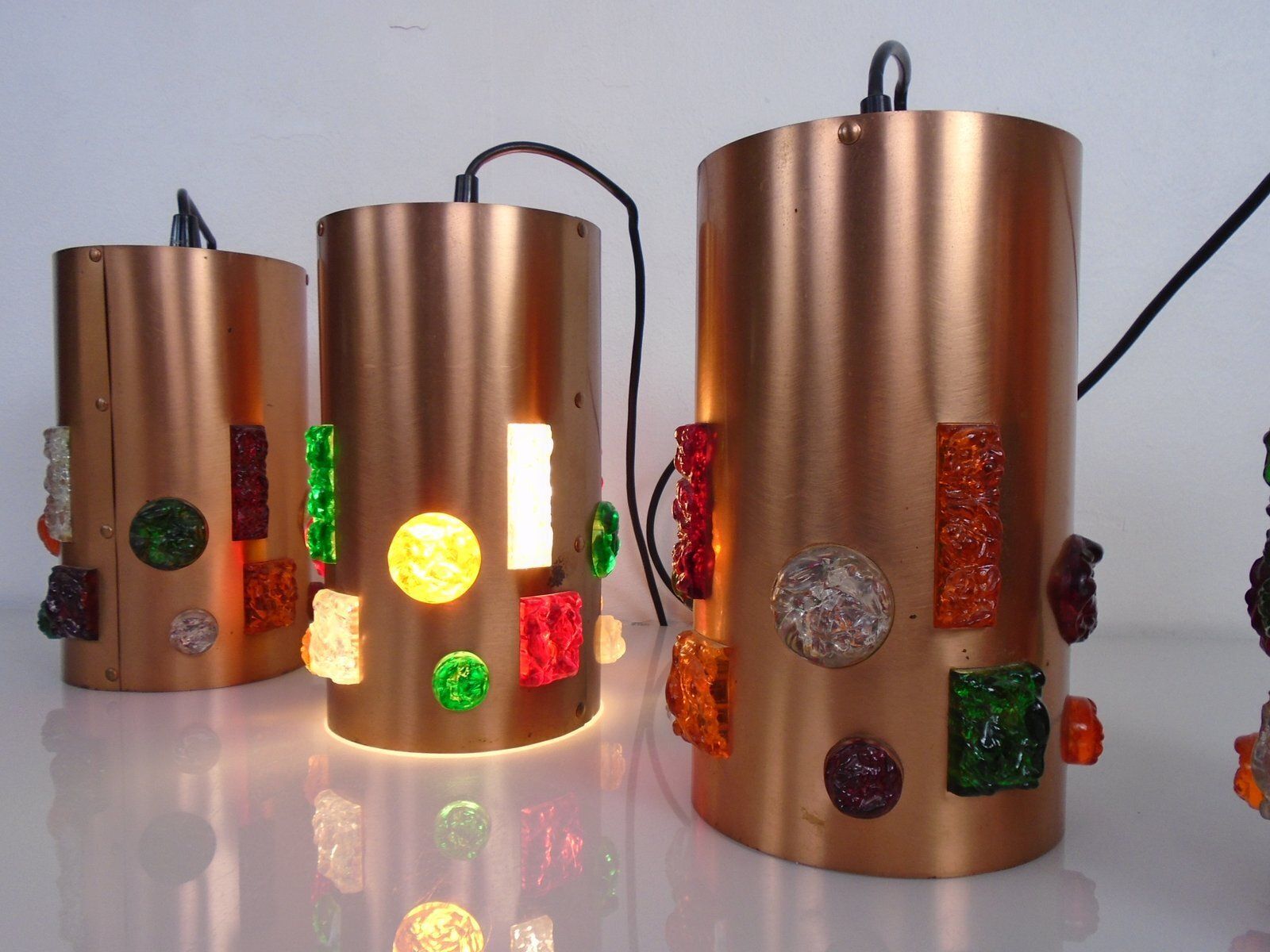 Copper Ceiling Lamp, Germany, 1960s photo buy
