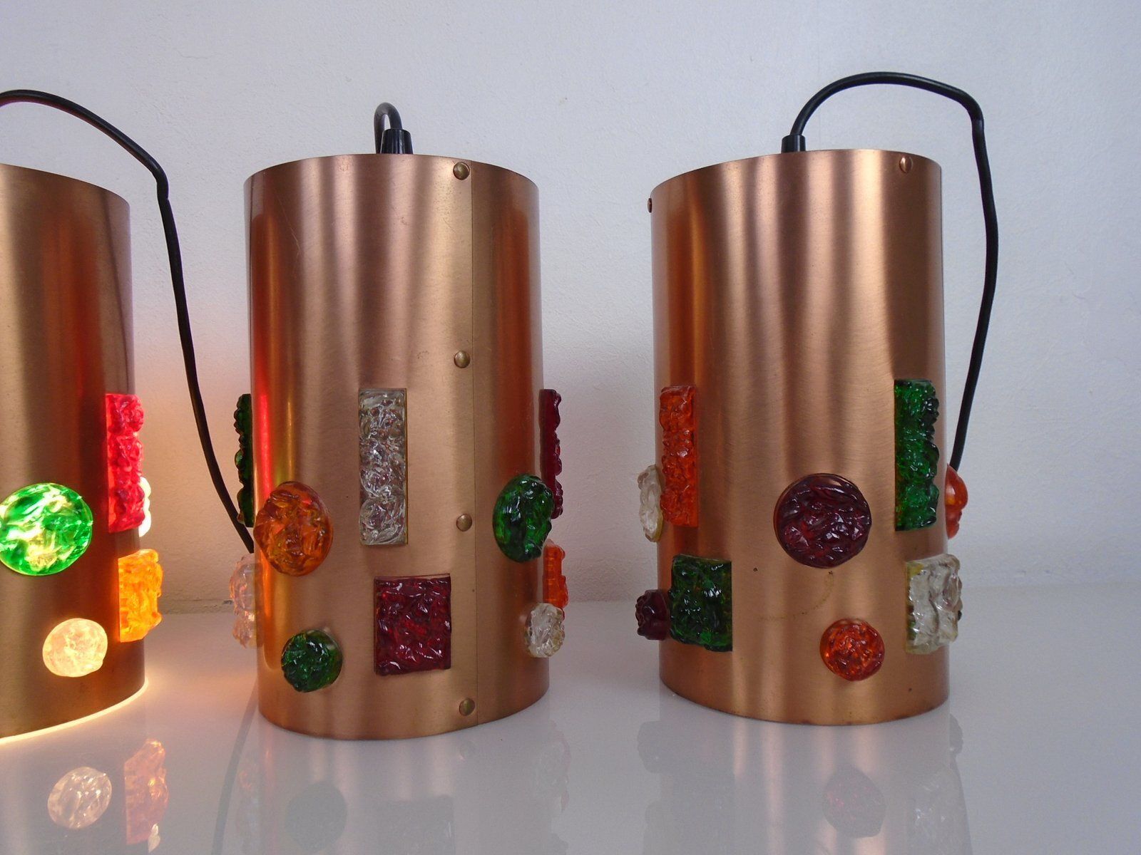 photo buy Copper Ceiling Lamp, Germany, 1960s