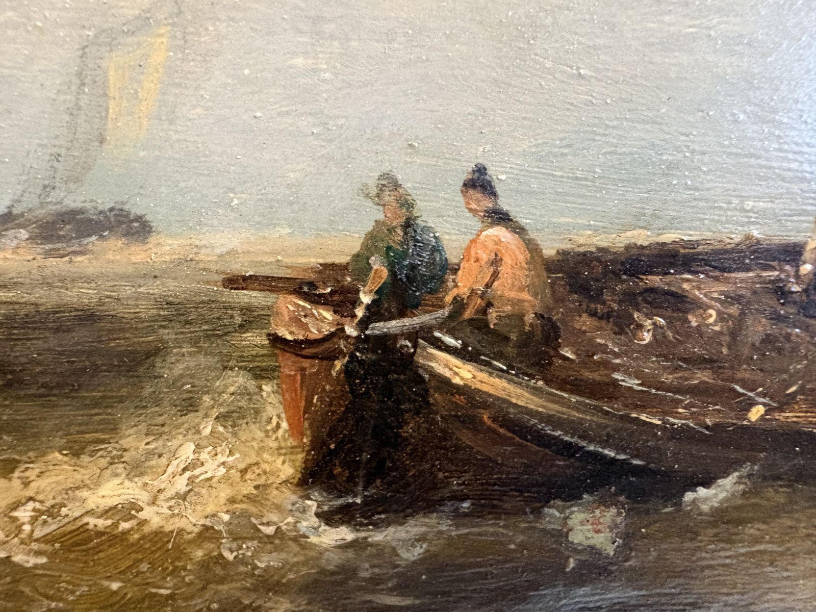 Oil Seascape Of Sailboats By George Callow (1829 1875) photo vinterior