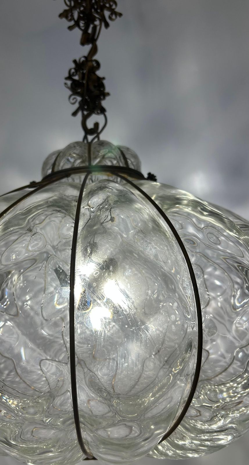 Pair Of Fabulous Venetian Lanterns, Murano Glass, 1980's photo 6059.0