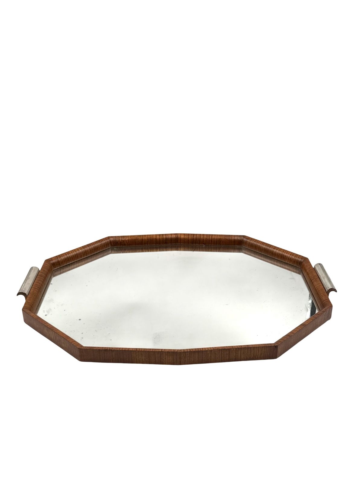 photo vintage Mid Century Modern Mirrored Tray, Brazil 1960s