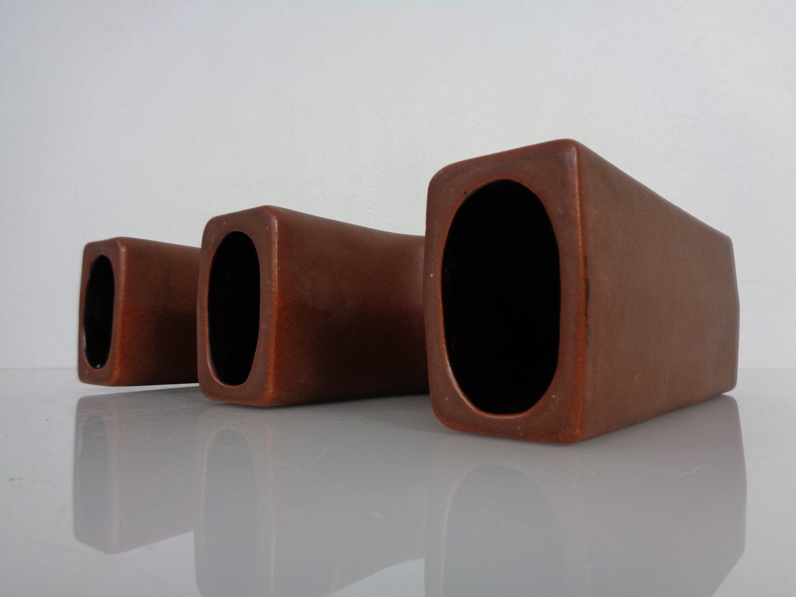 Dutch Studio Ceramic Vase By Marius & Hugo Van Woerden For Vest Keramiek, 1970s photo vintage