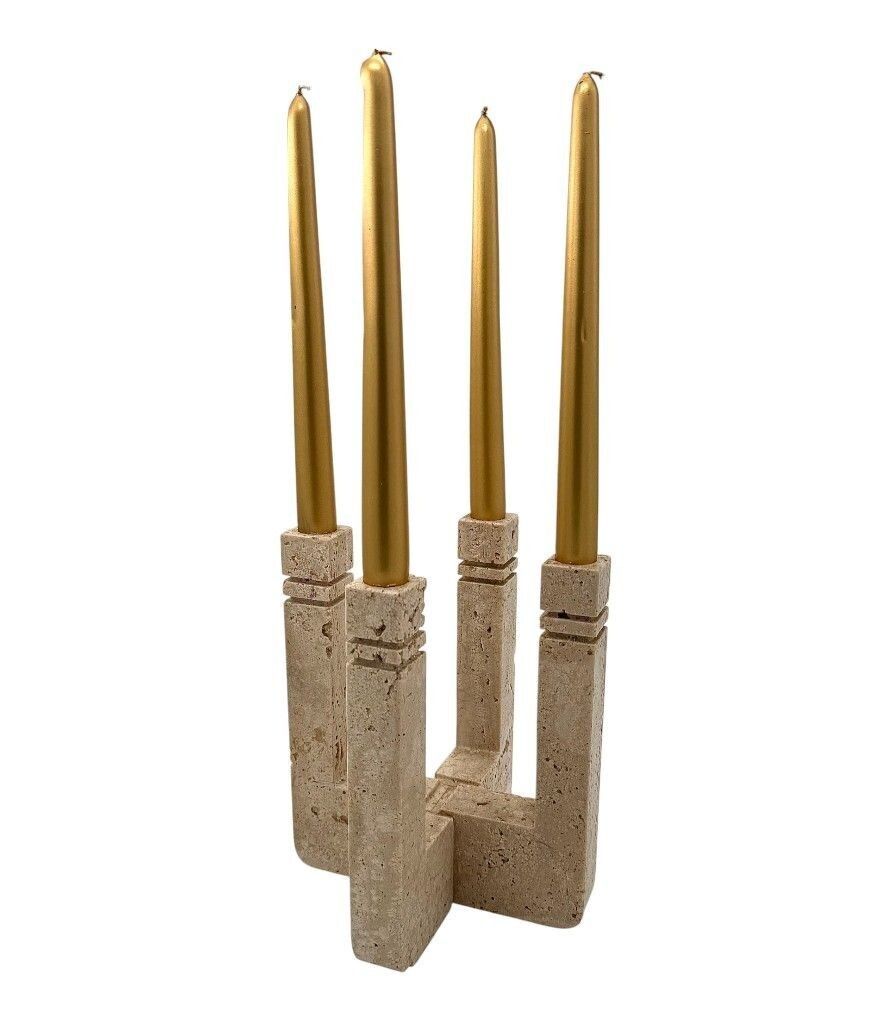 An Italian 1970s Travertine Candle Holder By Fratelli Mannelli photo buy