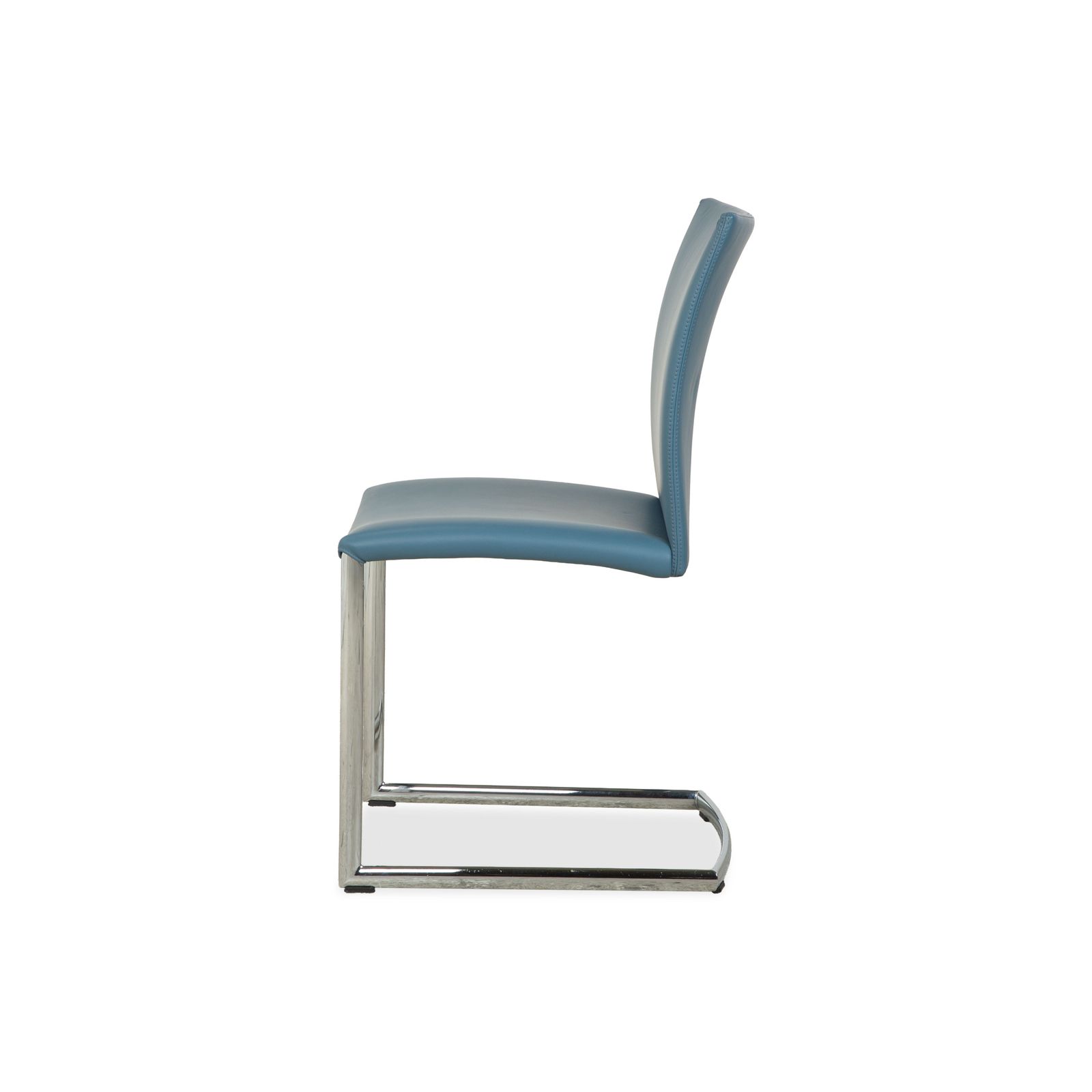 Mobilier Lot de 6 chaises Draenert Nobile Swing en cuir, bleu et pétrole photo