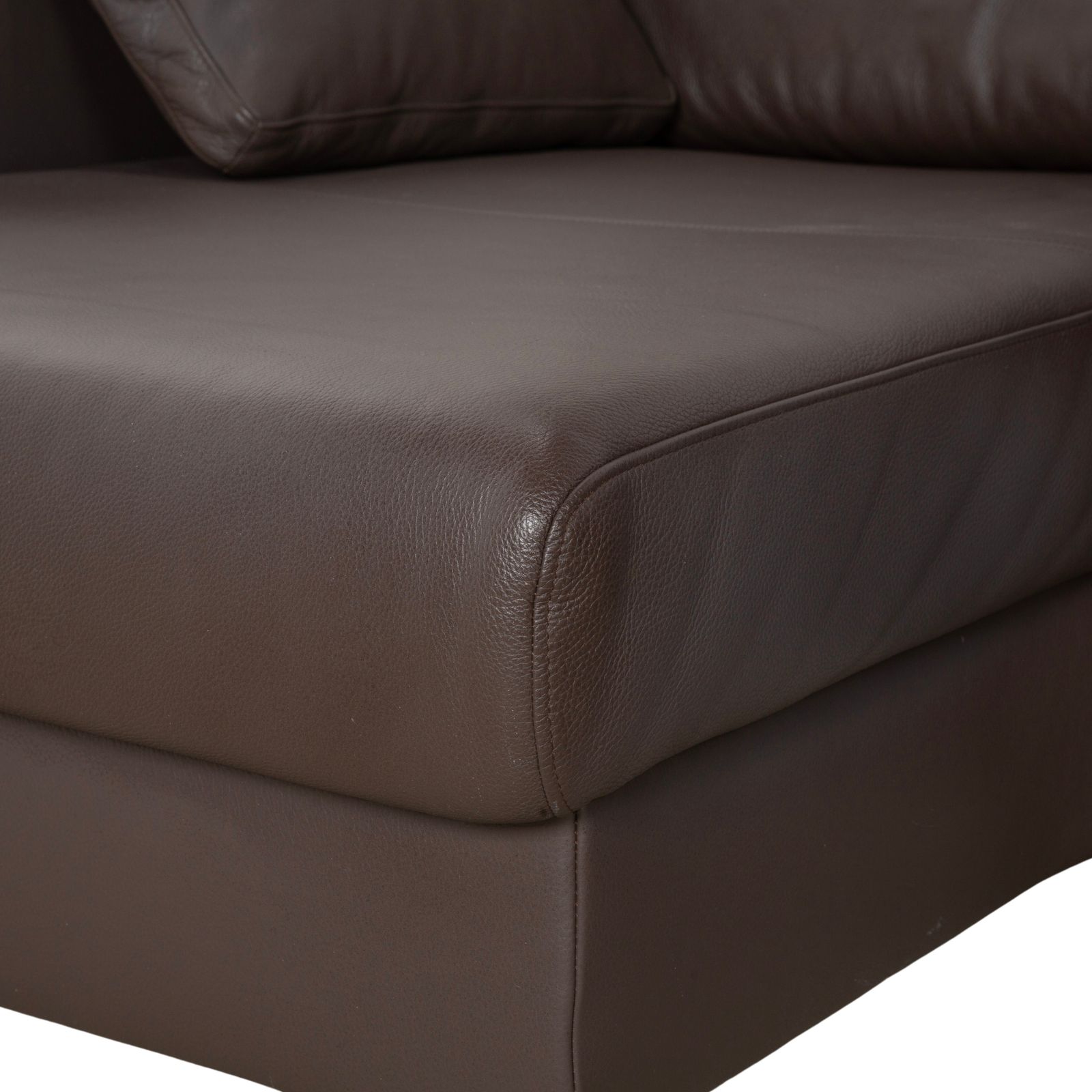 Canapé d'angle Ewald Schillig Concept Plus en cuir marron moka photo vinterior