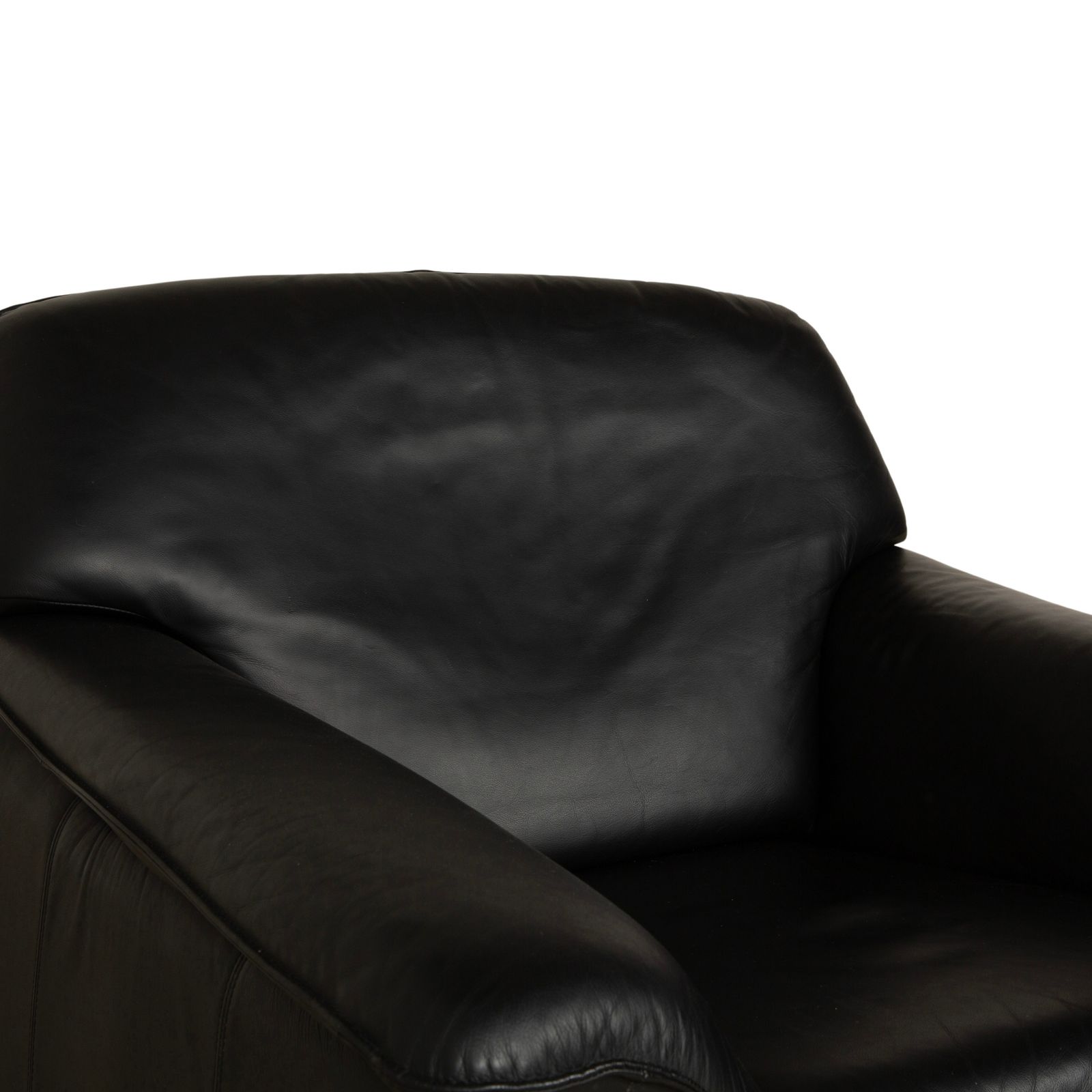 Fauteuil Lauuser en cuir noir photo vinterior