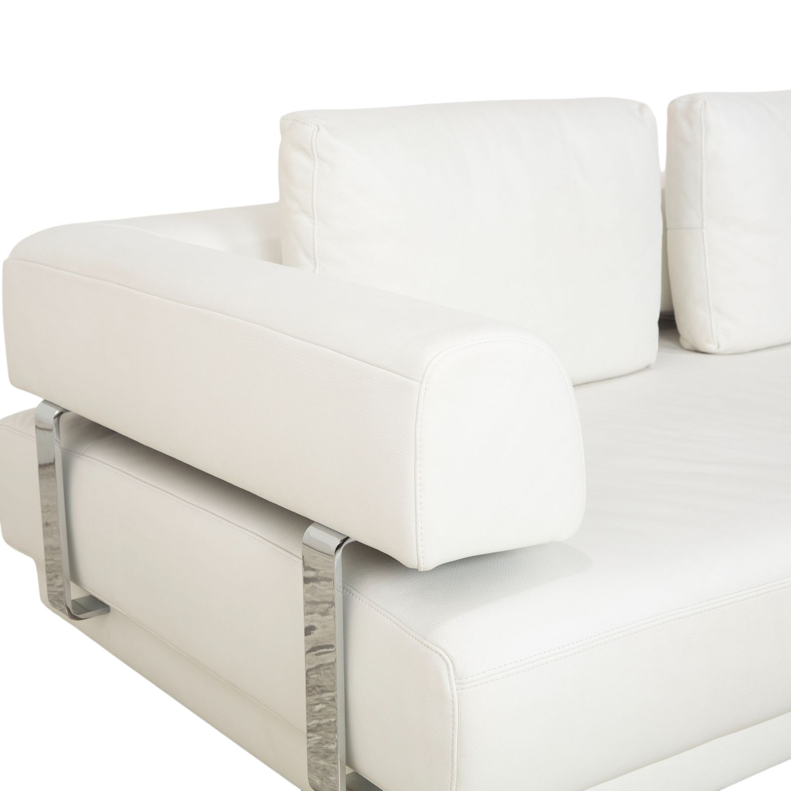 Canapé d'angle Ewald Schillig Brand Face en cuir blanc photo vinterior