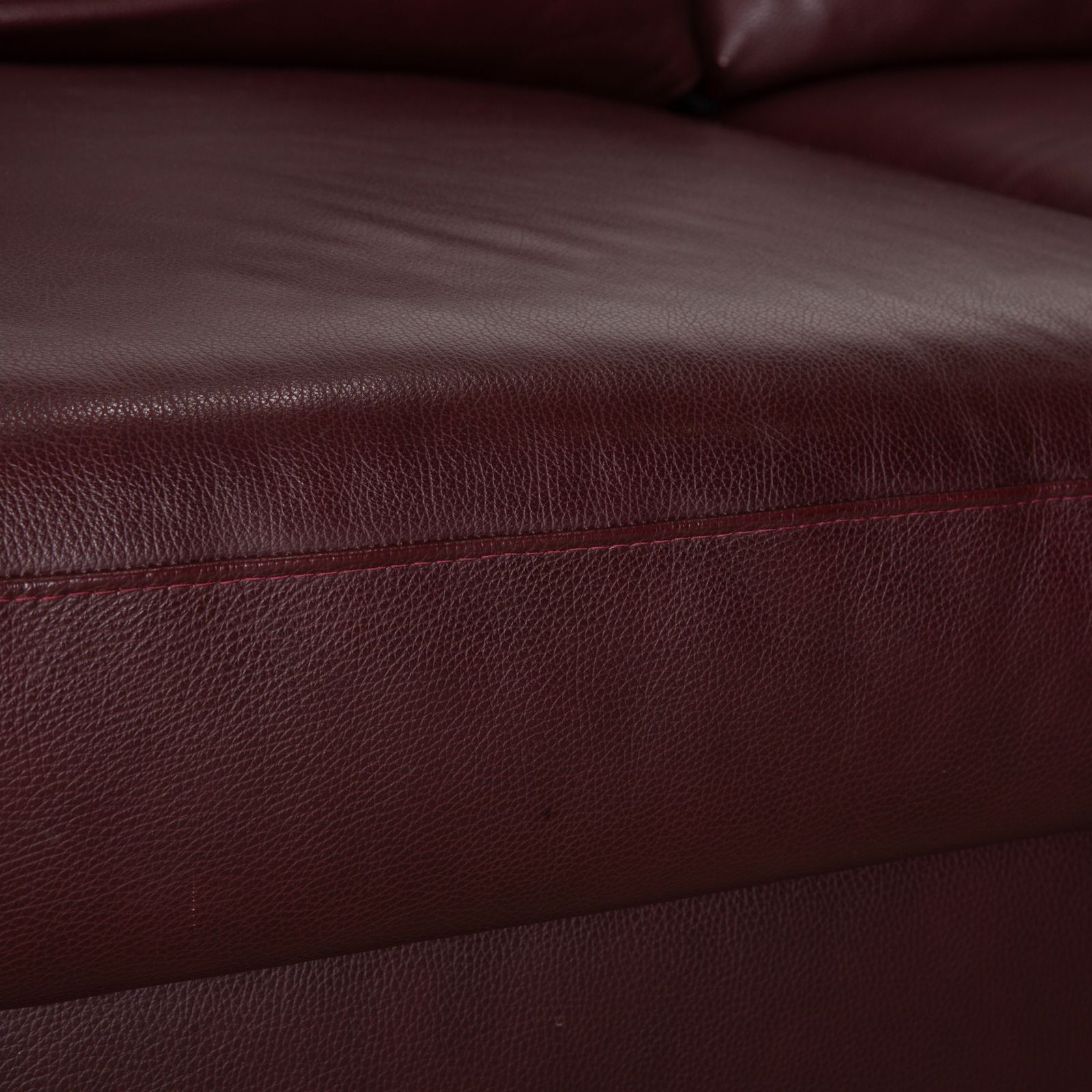 Stressless E200 Leather Corner Sofa Red Bordeaux photo for sale