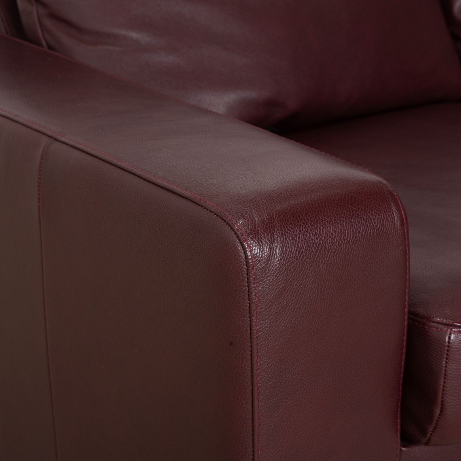 Stressless E200 Leather Corner Sofa Red Bordeaux photo 3912.0