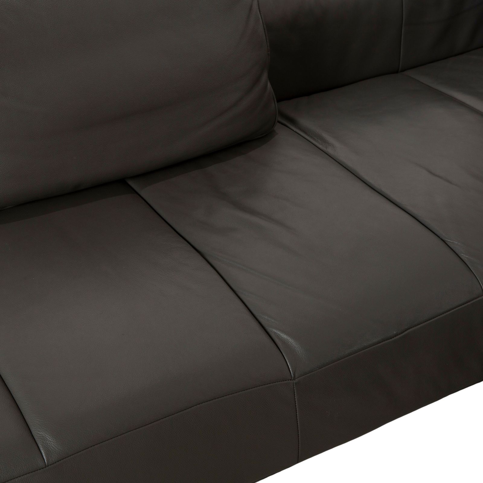 Canapé d'angle BoConcept Amsterdam en cuir gris foncé photo for sale