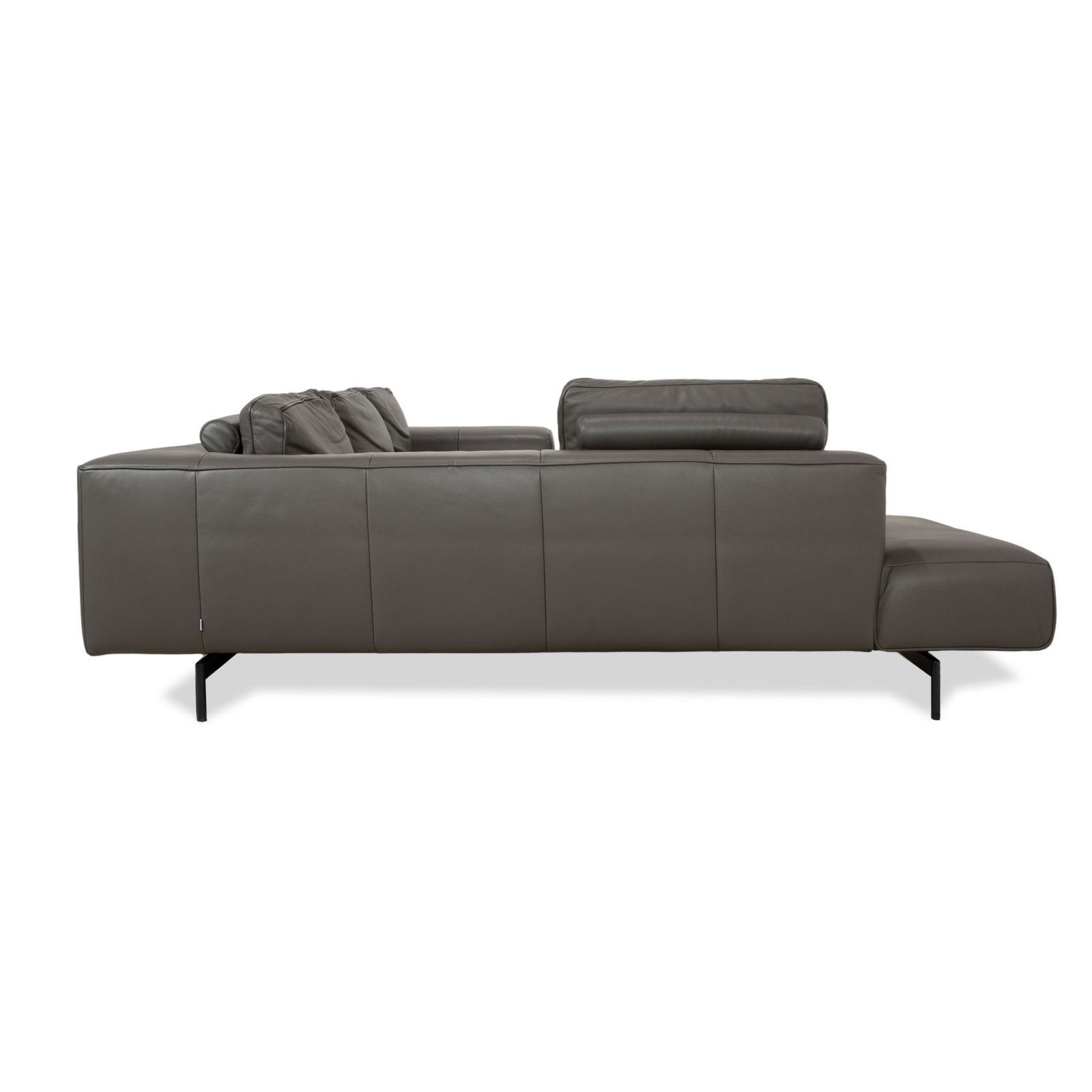 Canapé d'angle BoConcept Amsterdam en cuir gris foncé photo buy