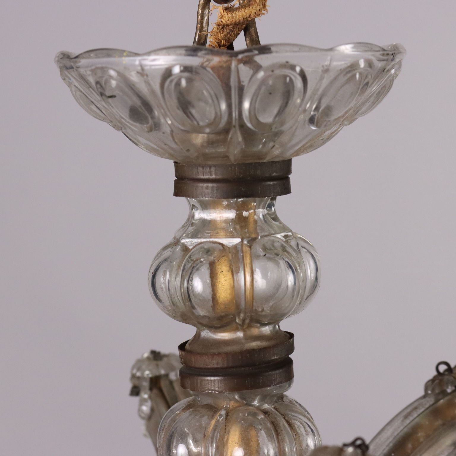 Antique 12 Light Chandelier Maria Theresa Style Glass XX Century photo 940.0