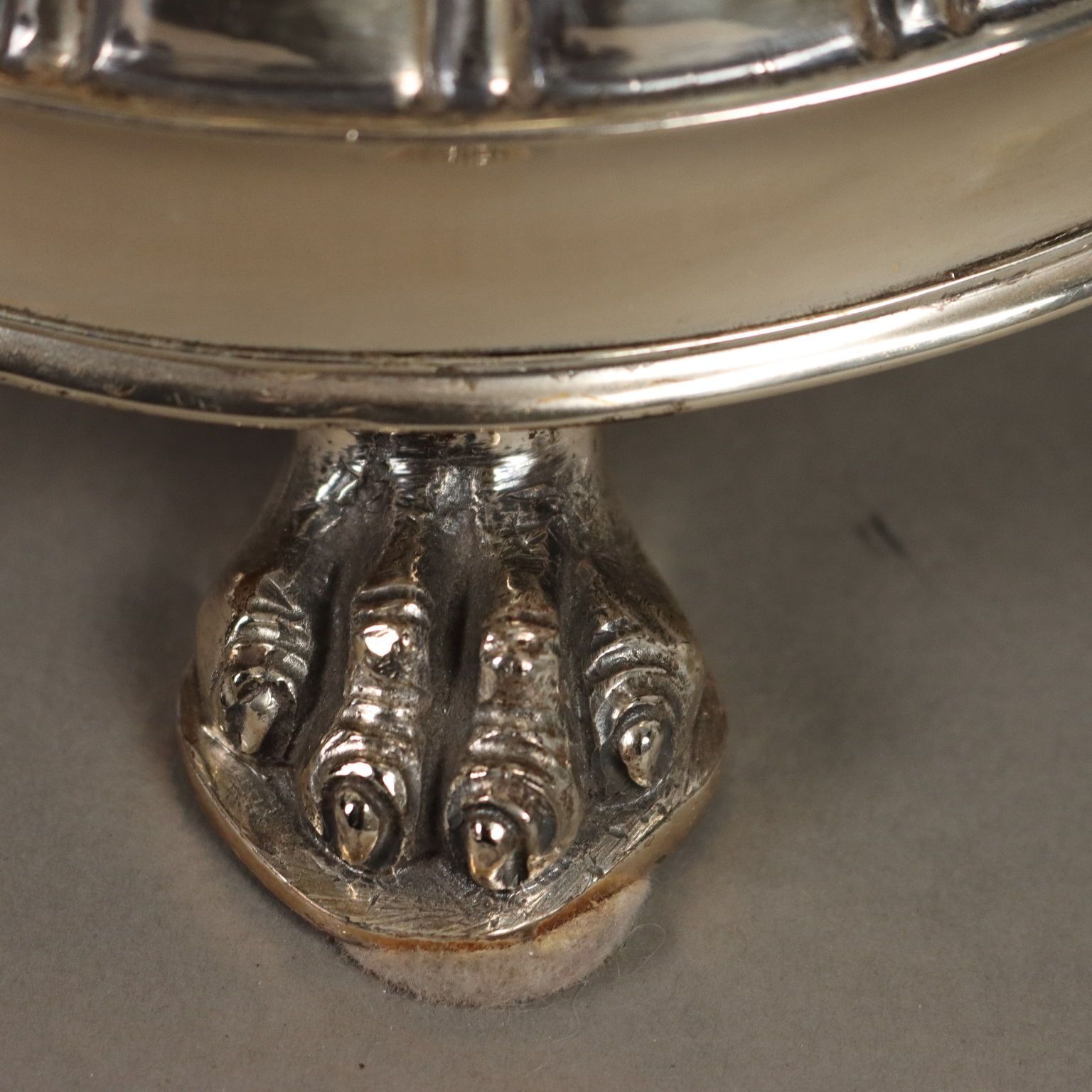Antique Candelabra Sheeth Metal Italy XX Century photo vintage