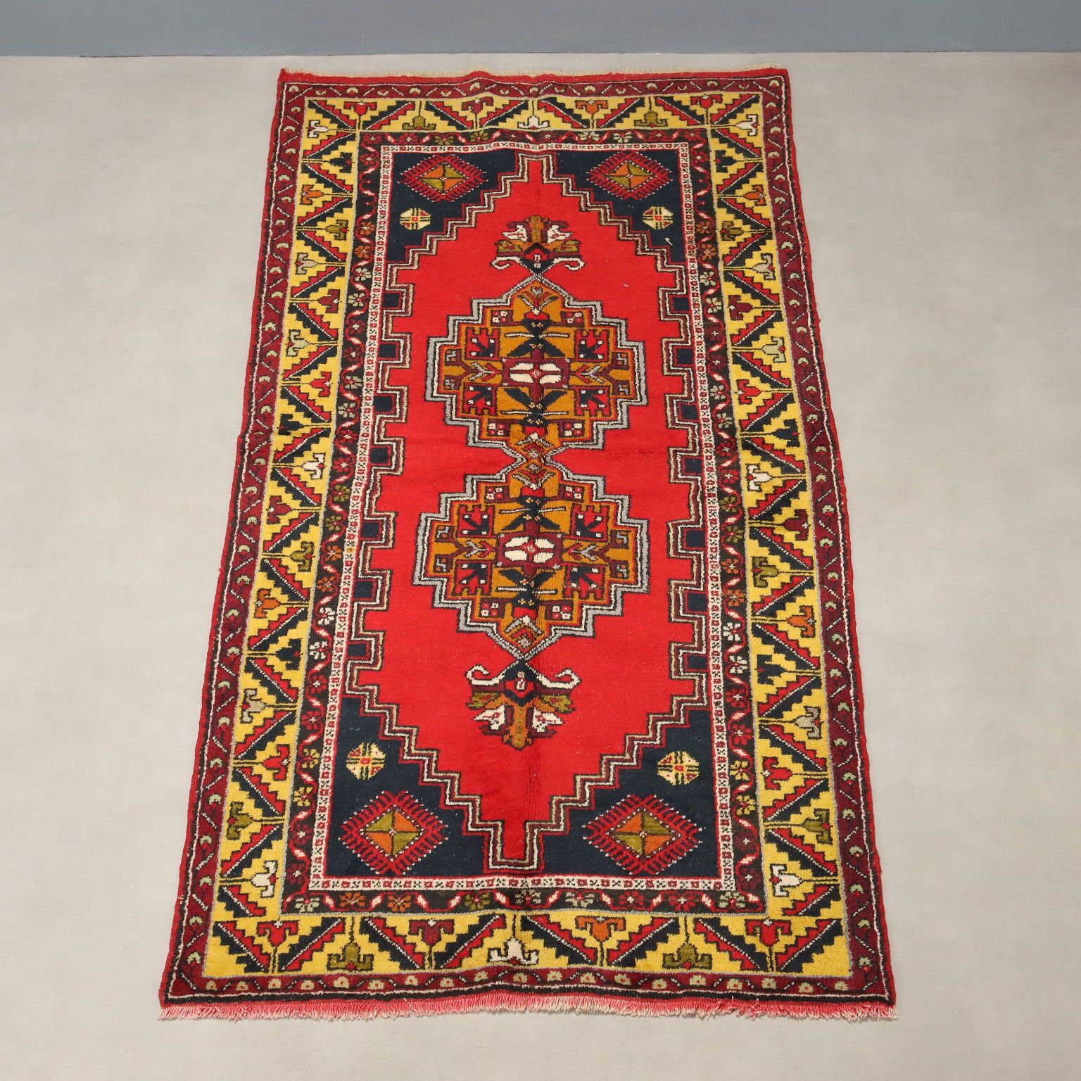 Antique Jorun Carpet Wool Heavy Knot Turkey 83 X 44 In photo for sale