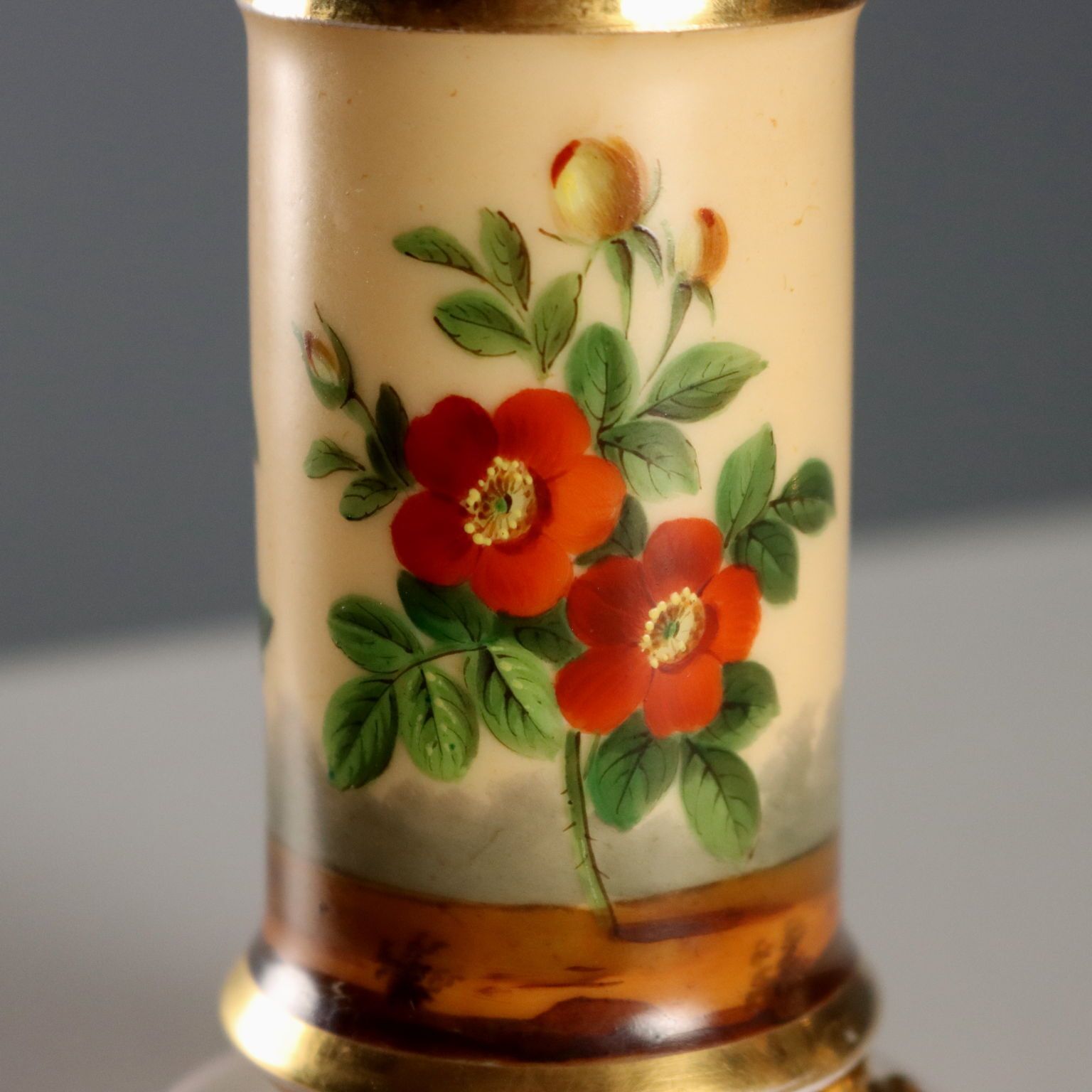 Antique Porcelain Vases Darte Frères Palais Royal France XIX Century photo Home Decor