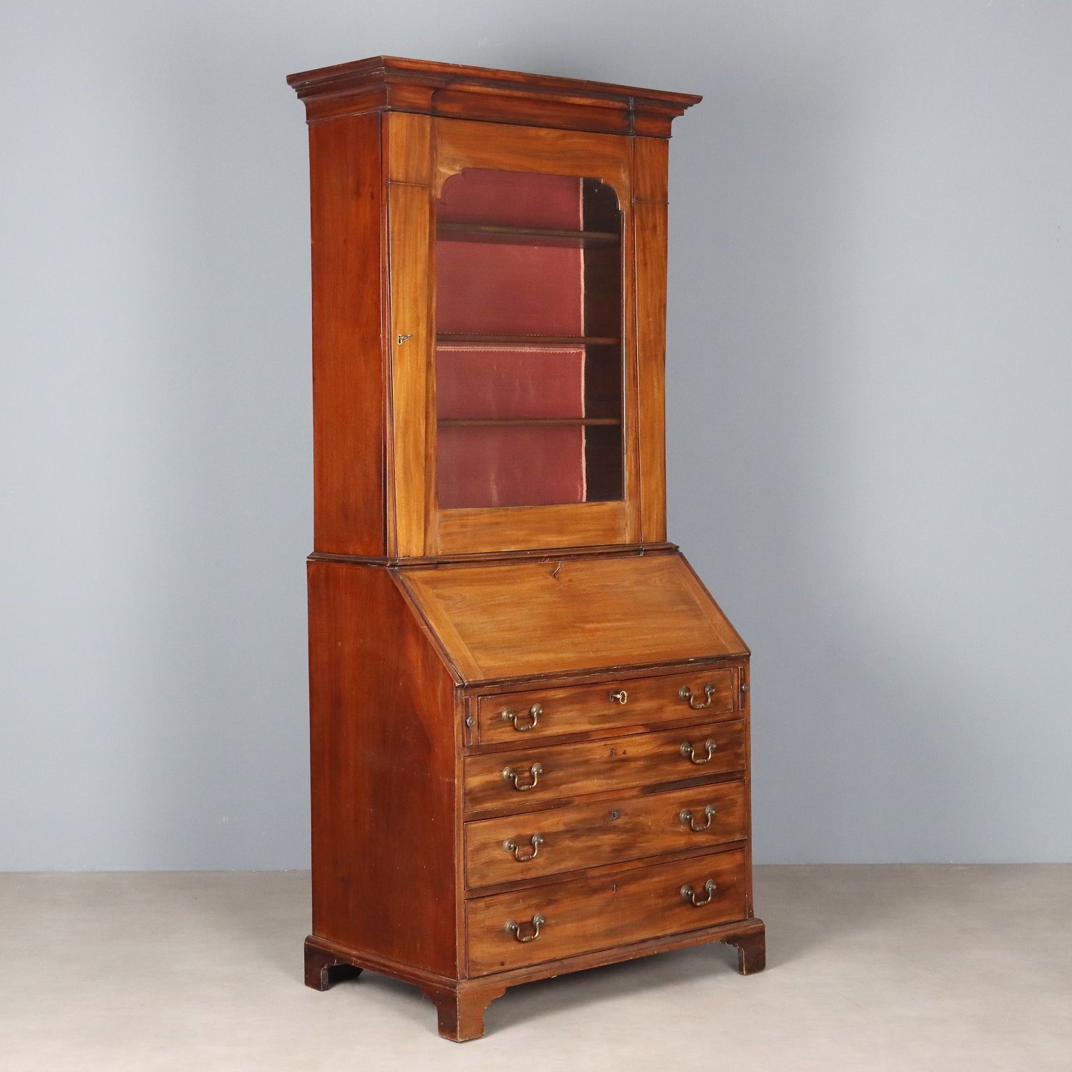 Antique Trumeau Mahogany Leather United Kingdom XIX Century