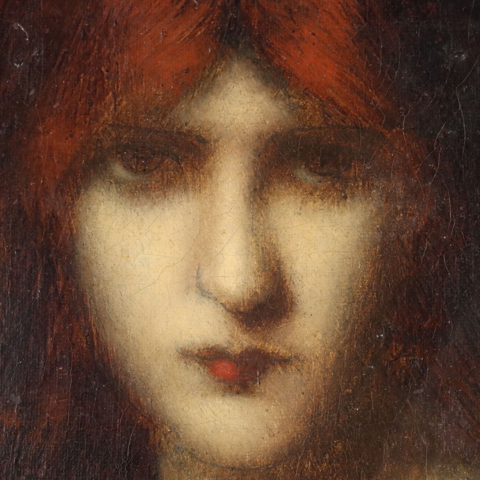 Antique Painting Attributed To Jean Jacques Henner Portrait Of A Woman photo Art