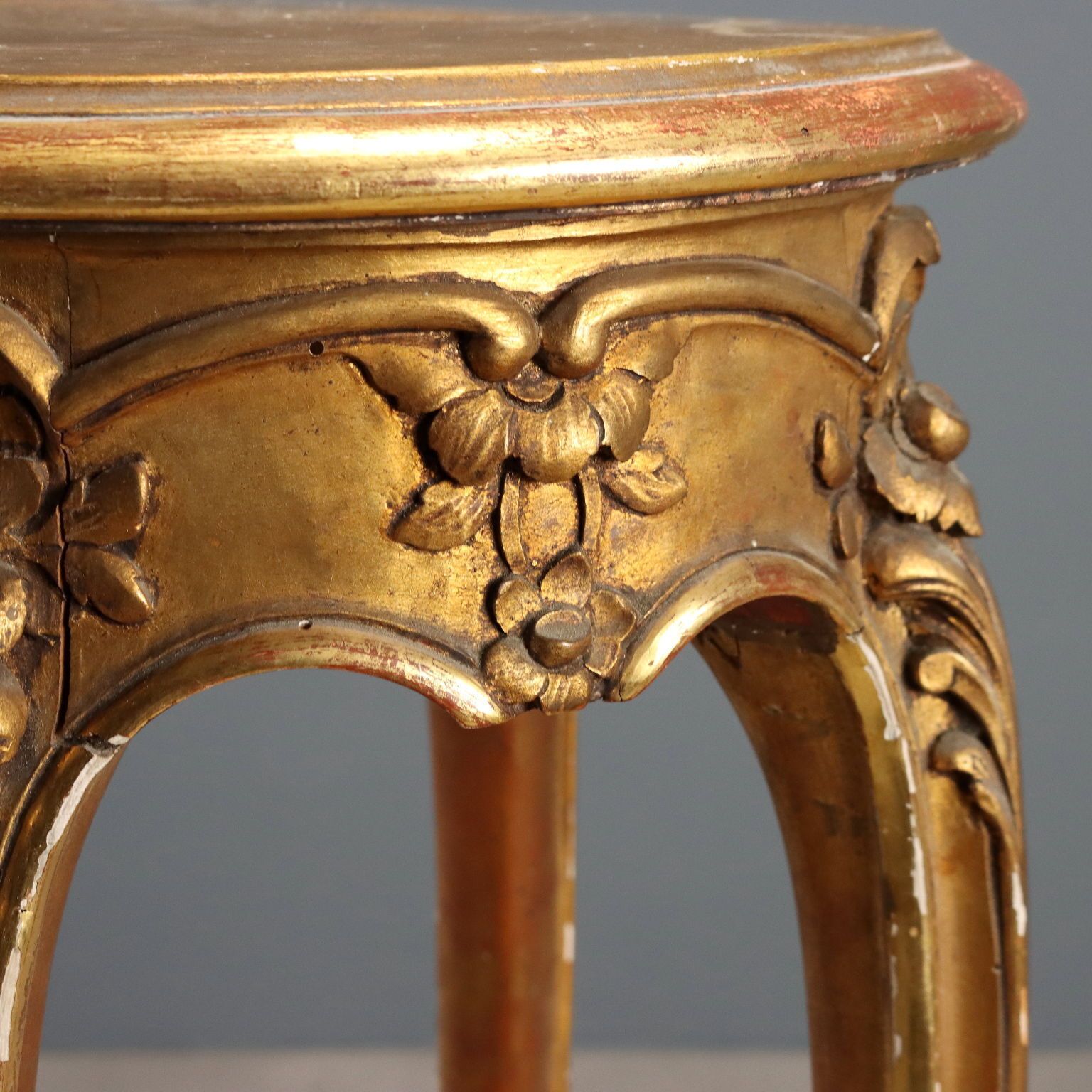 Antique Vase Holder Carved Gilded Wood Italy Late XIX Century photo Home Decor