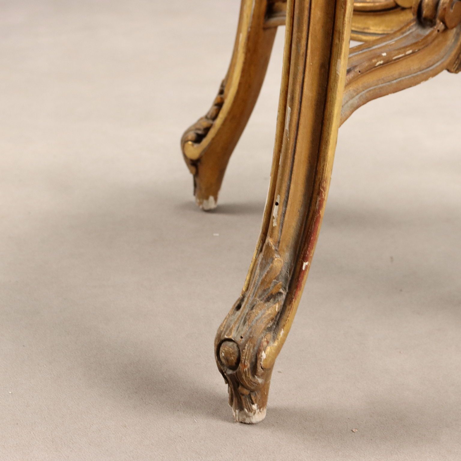 photo for sale Antique Vase Holder Carved Gilded Wood Italy Late XIX Century