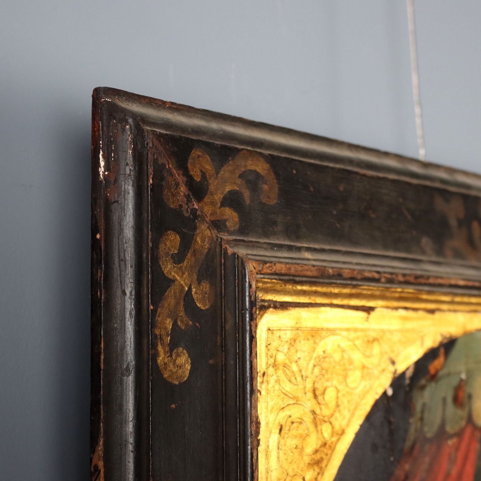 photo furniture Antique Painting Virgin Mary With Jesus Child Oil On Hardboard '400