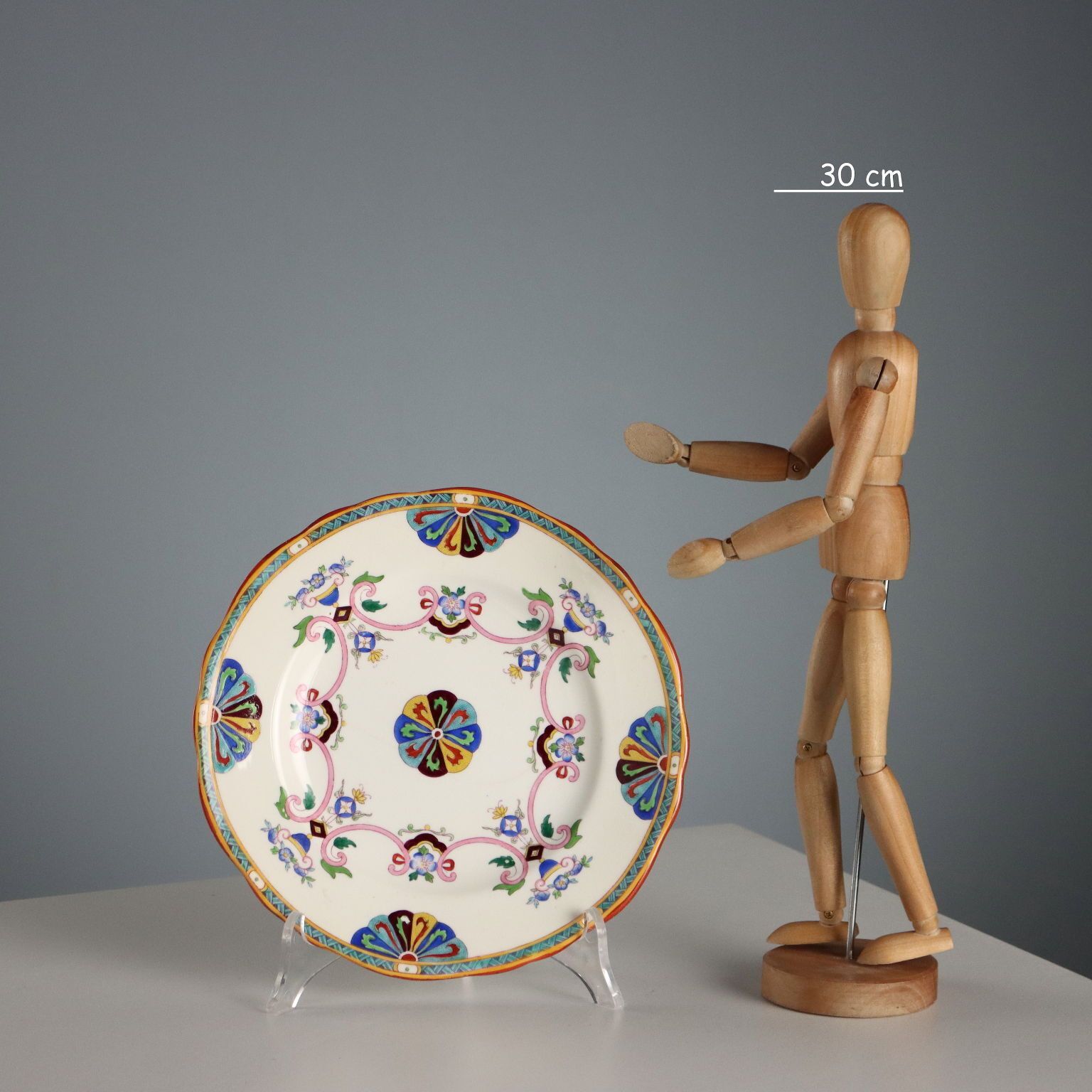 Antique Minton Porcelain Saucer Set England XIX Century photo furniture