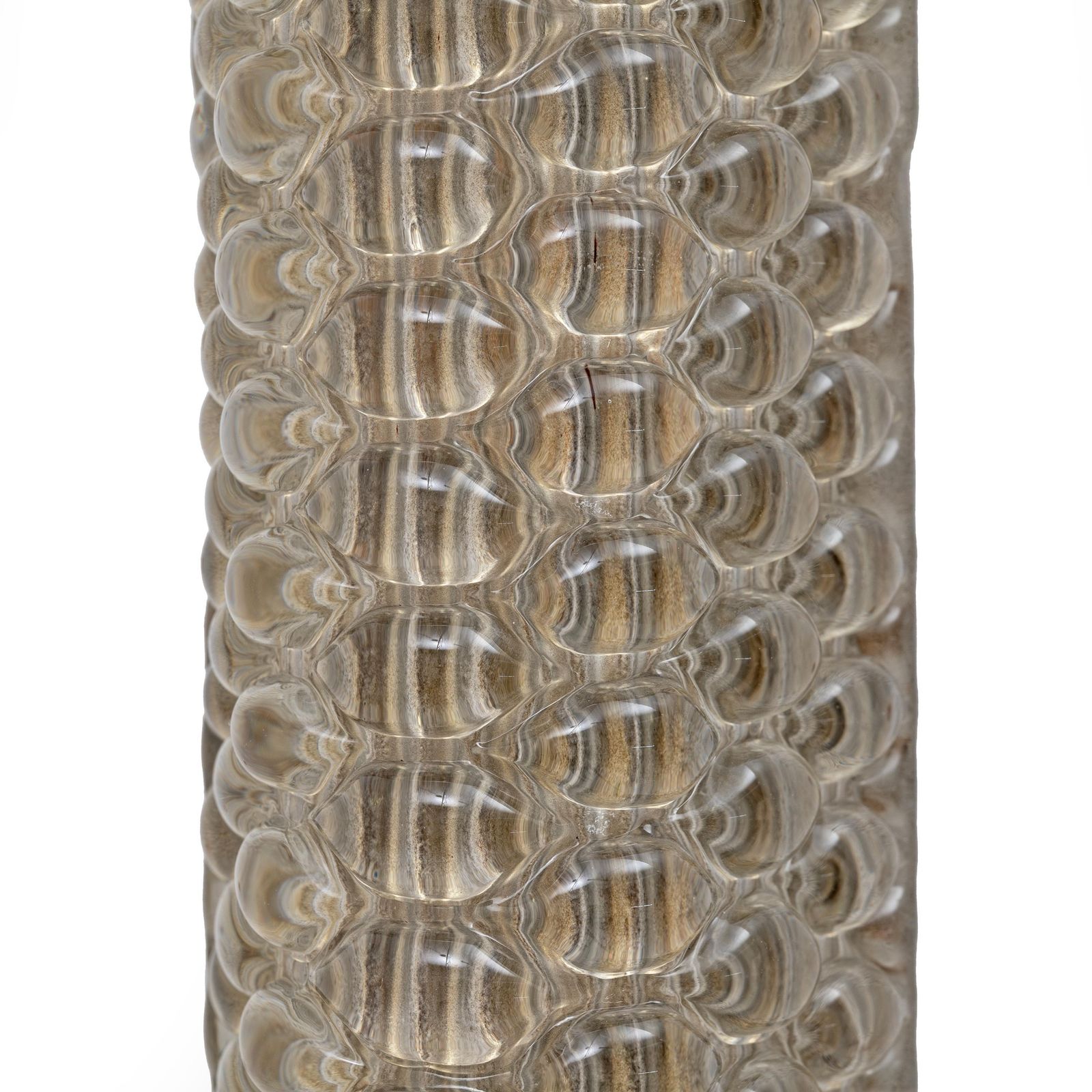 photo furniture Pair Of Modern Italian Brass And Murano Glass Textured Light Beige Wall Sconces